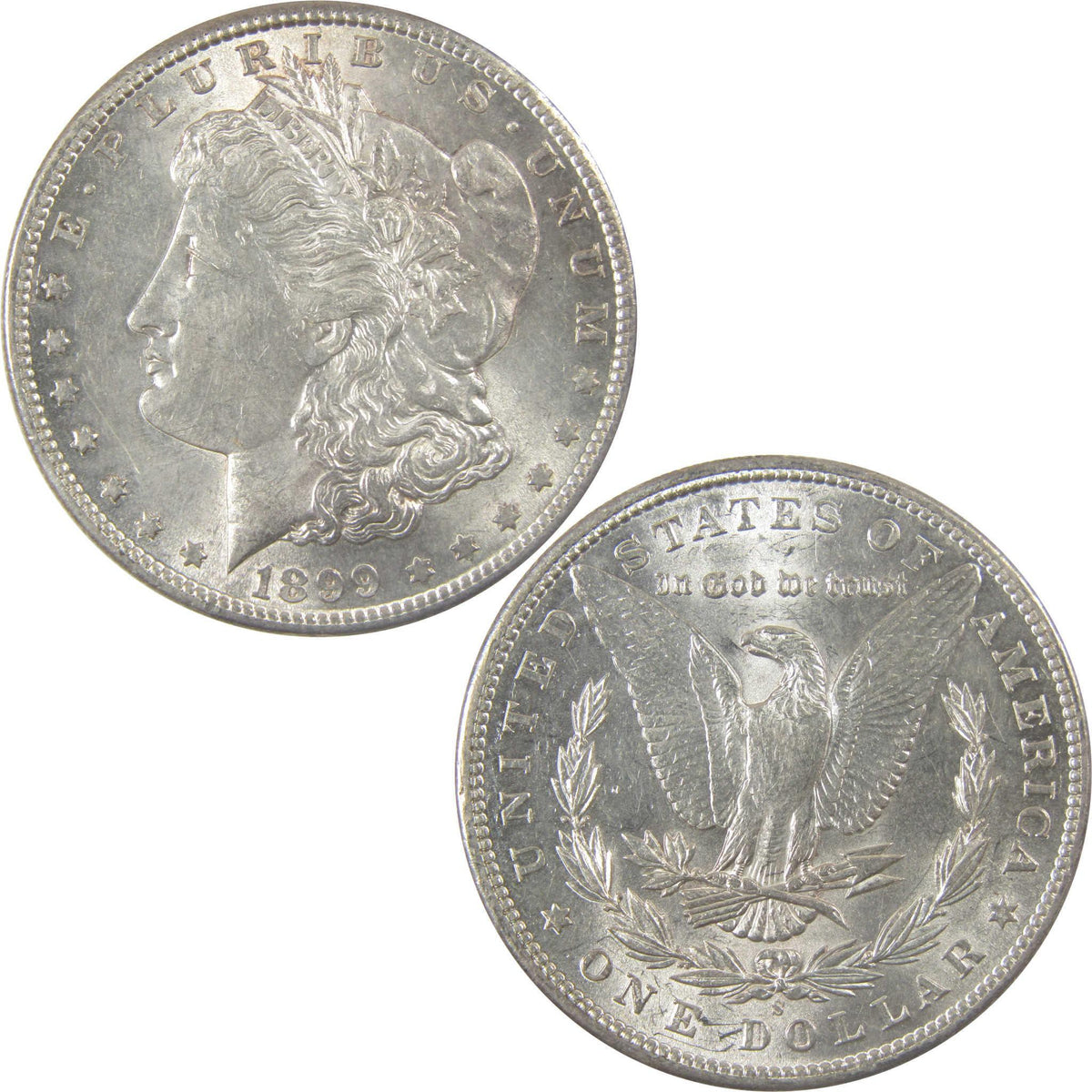 1899 S Morgan Silver Dollar CH AU Choice About Uncirculated SKU:I23525 - Morgan coin - Morgan silver dollar - Morgan silver dollar for sale - Profile Coins & Collectibles