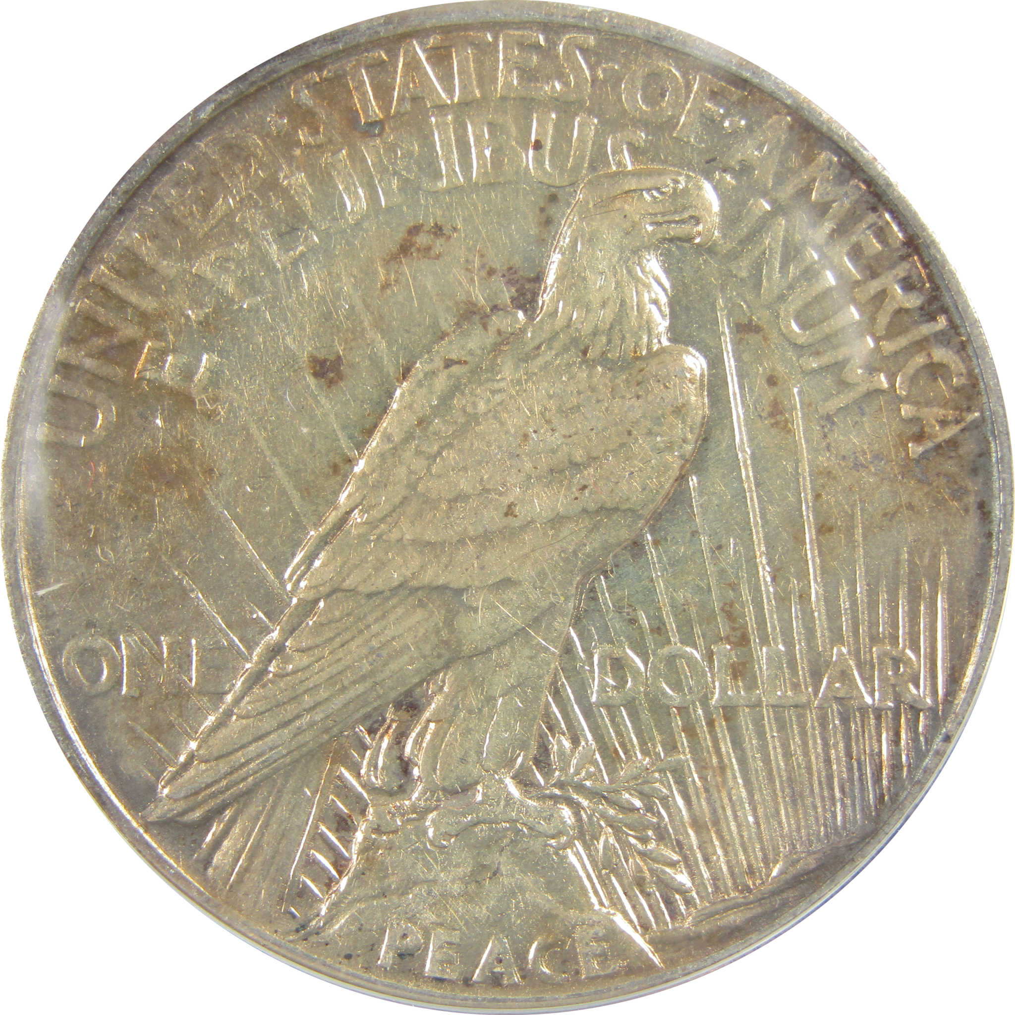 1921 High Relief Peace Dollar AU 50 Details ANACS Silver SKU:I21384