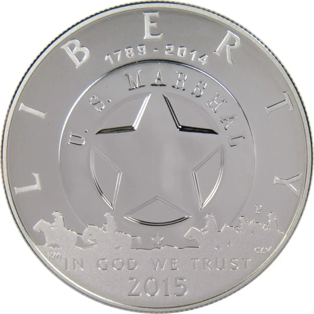 2015 P U.S. Marshals Service Commemorative Silver Dollar Proof OGP COA