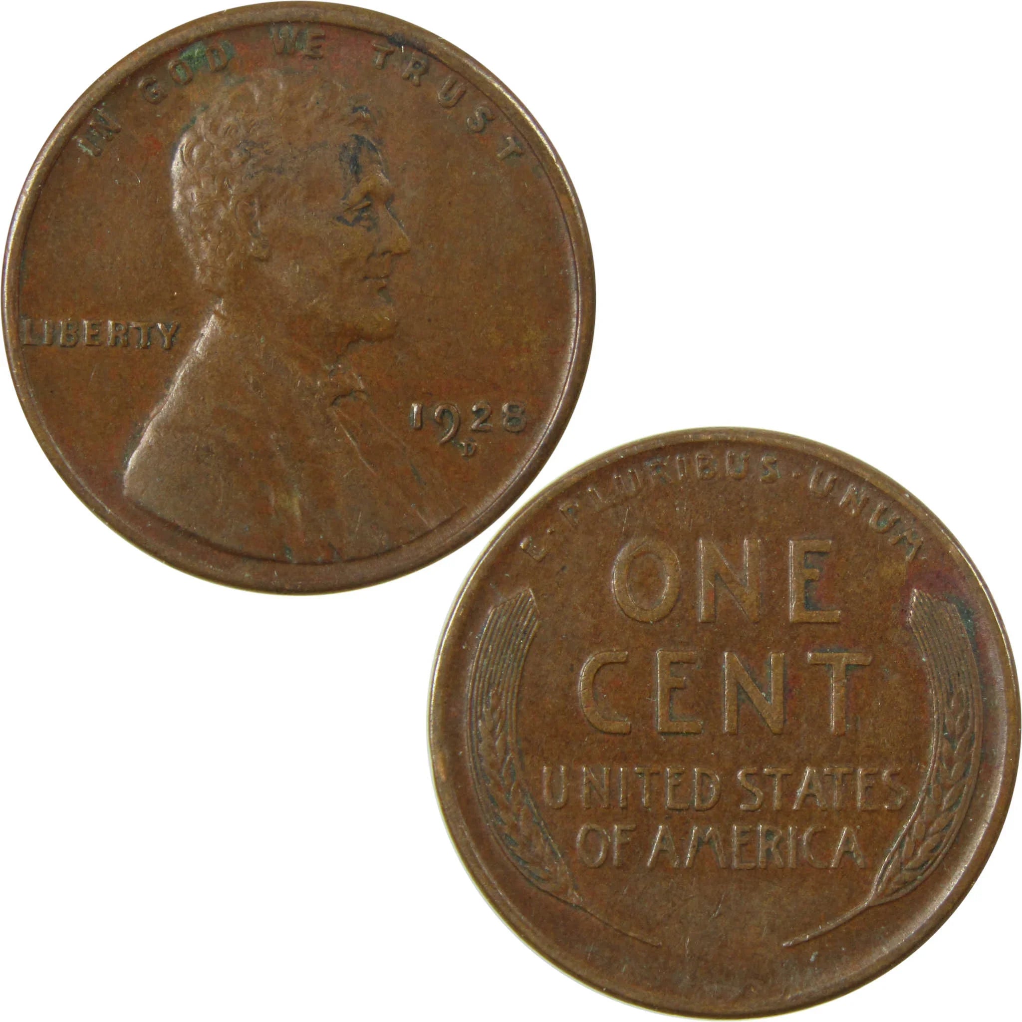 1928 D Lincoln Wheat Cent VG Very Good Penny 1c Coin SKU:I26709