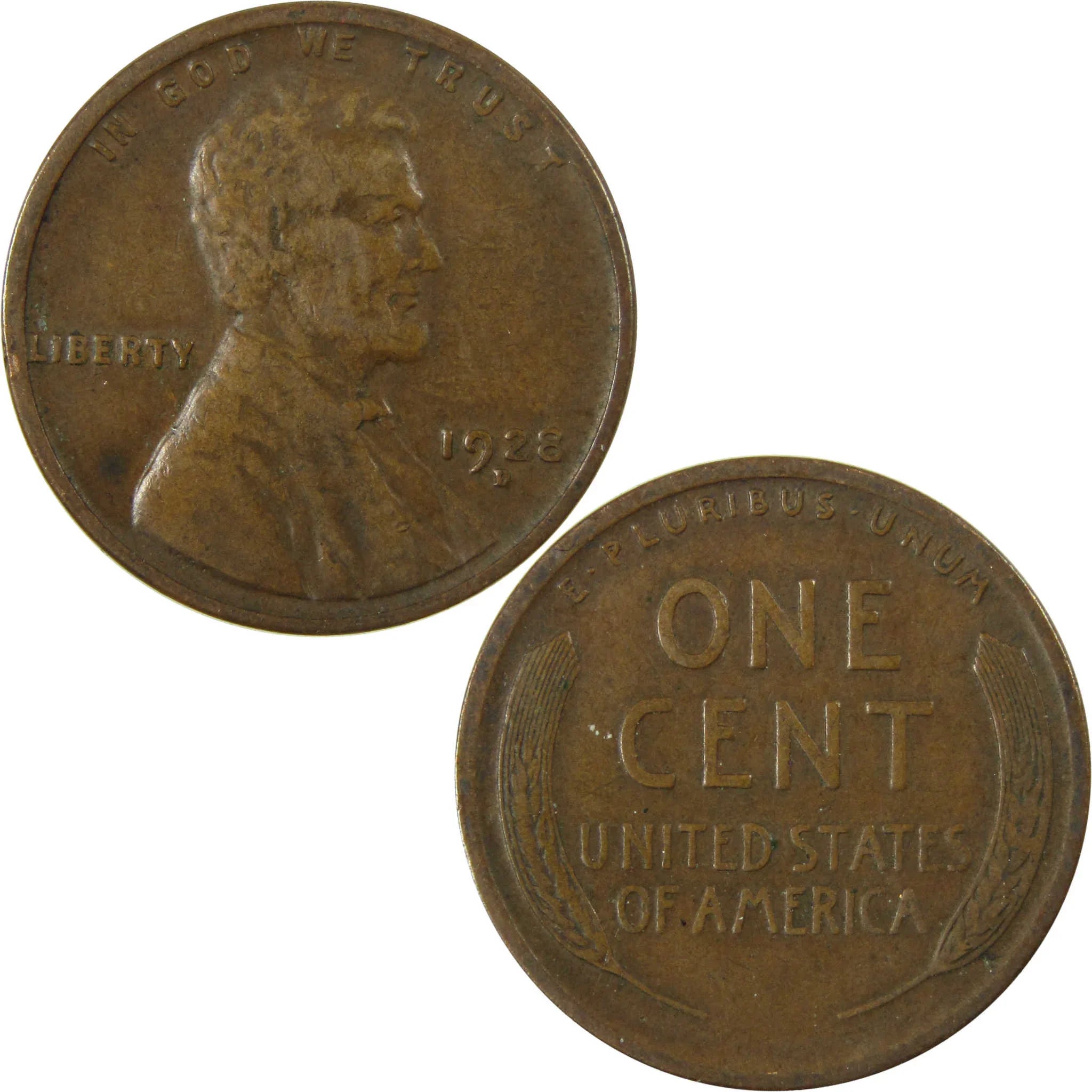 1928 D Lincoln Wheat Cent VF Very Fine Penny 1c Coin SKU:I27596