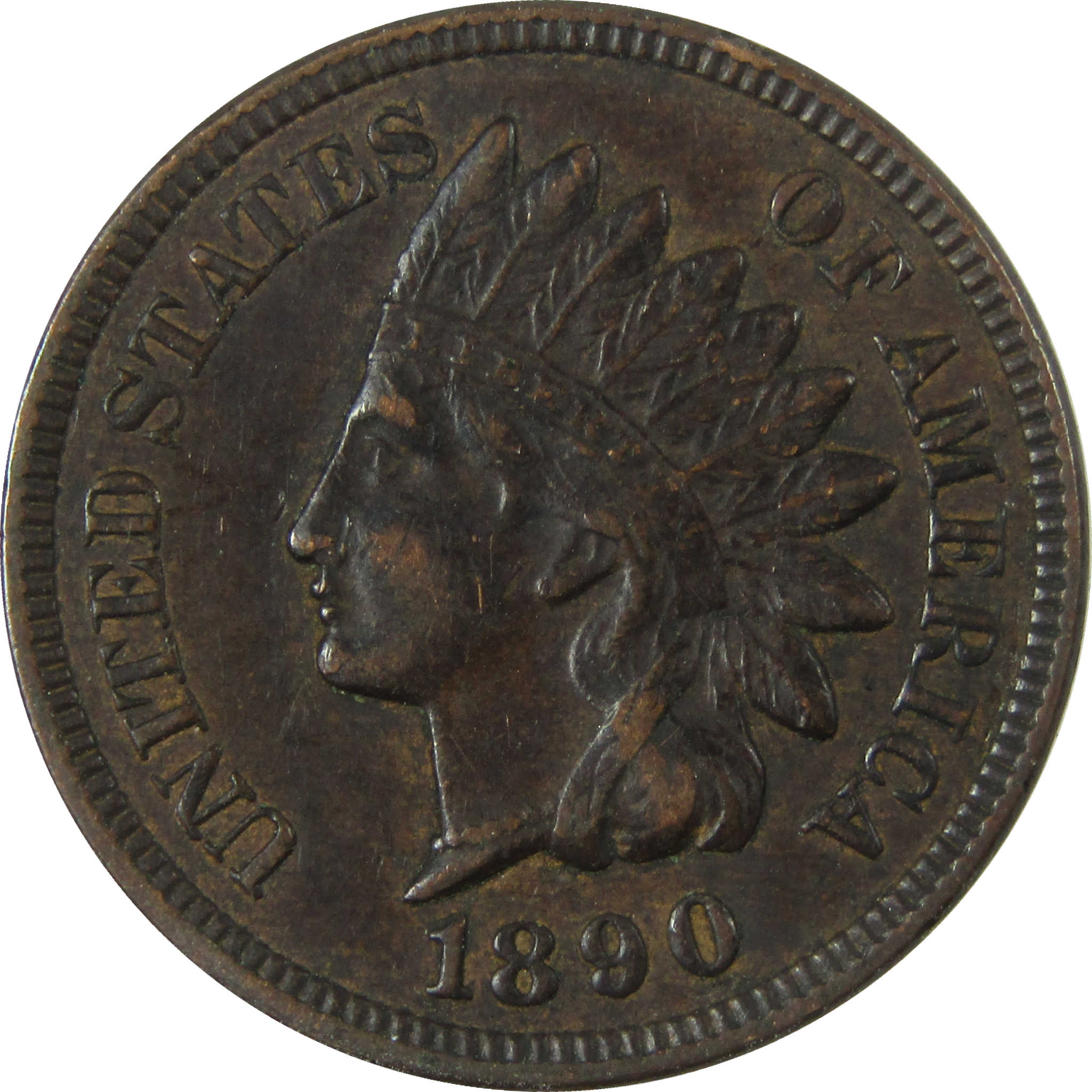 1890 Indian Head Cent XF EF Extremely Fine Penny 1c Coin SKU:I26970