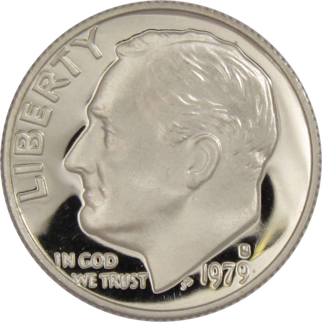 1979 S Type 1 Filled S Roosevelt Dime Clad Proof 10c Coin Collectible