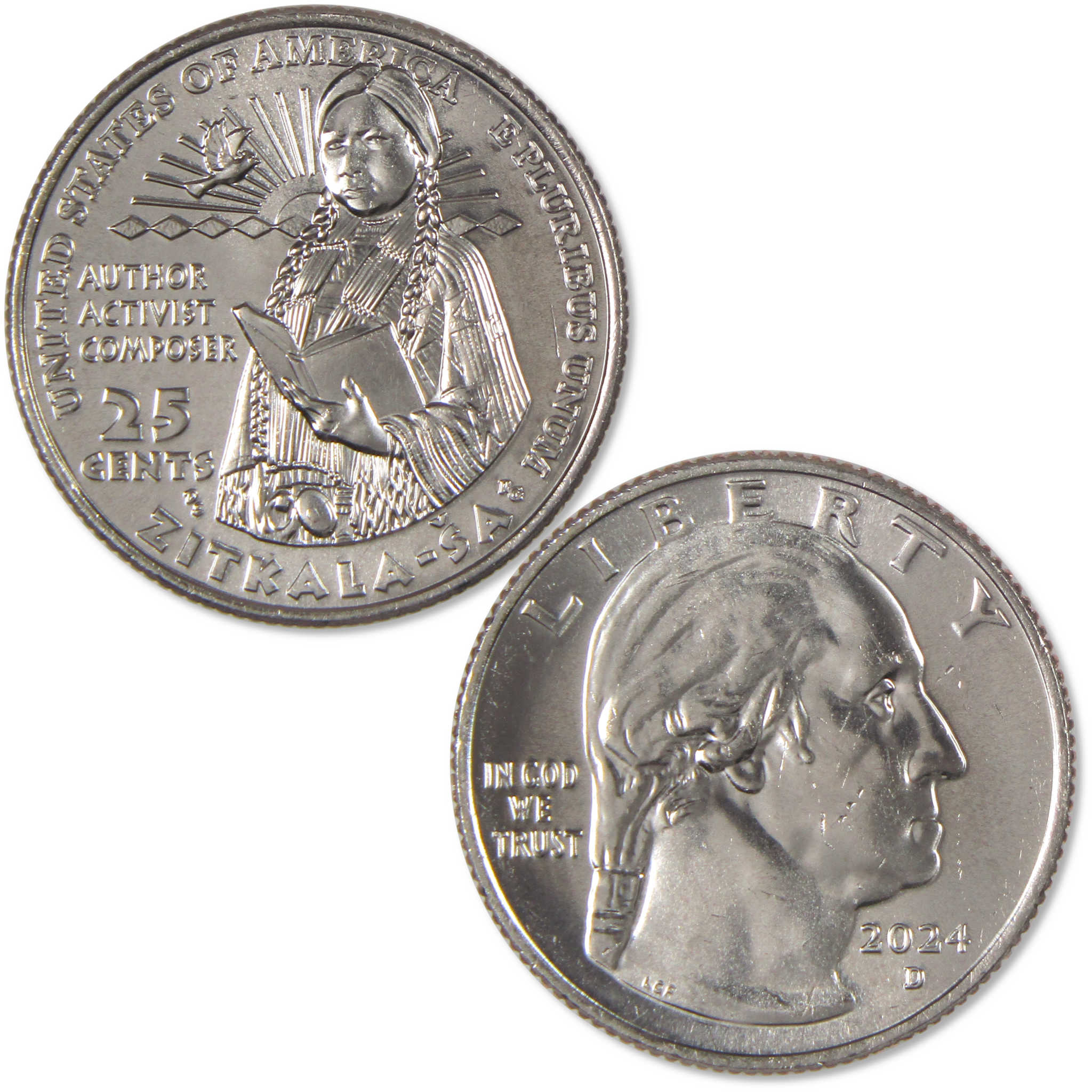2024 D Zitkala-Sa American Women Quarter Uncirculated Clad 25c Coin