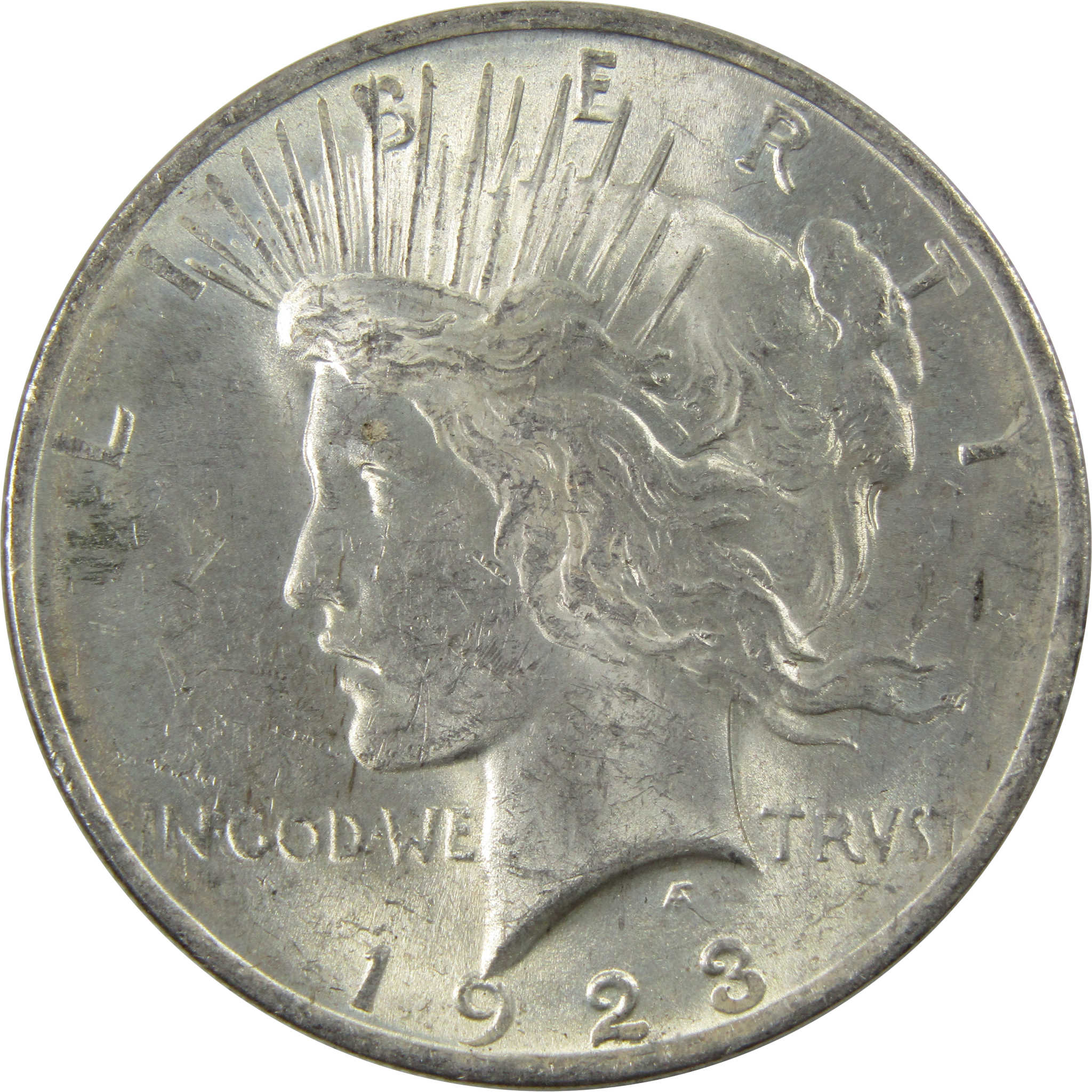 1923 Peace Dollar AU About Uncirculated 90 Silver 1 Coin SKU I9870