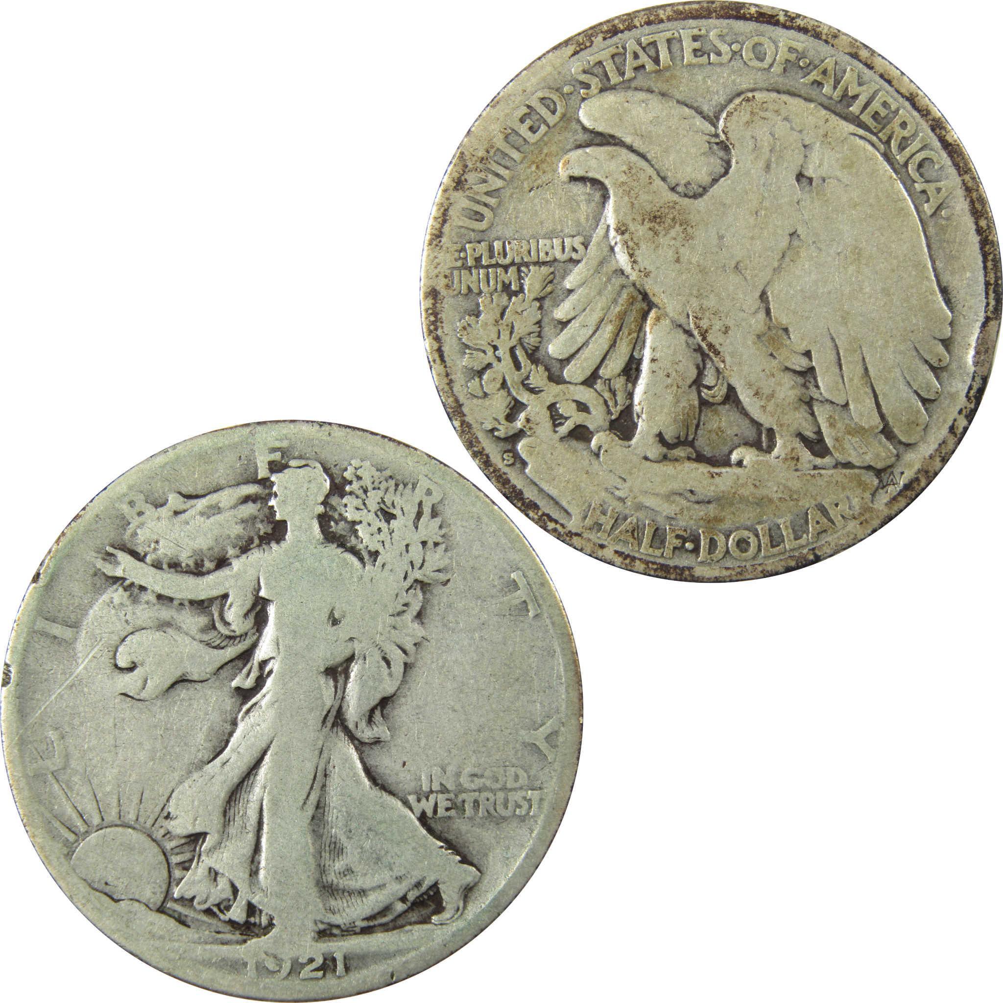 1921 S Liberty Walking Silver Half Dollar G Good SKU:CP1446