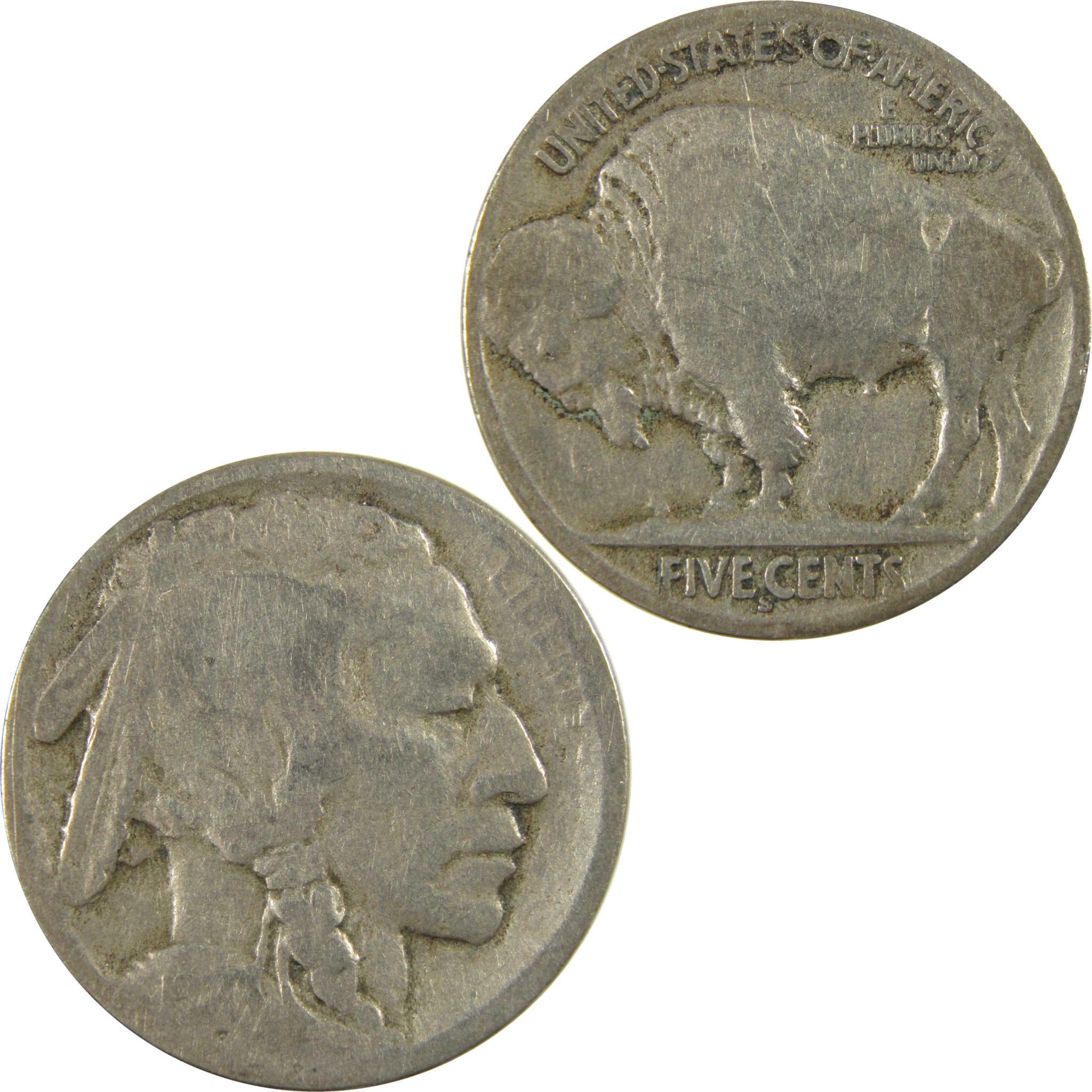 1914 S Indian Head Buffalo Nickel G Good Details 5c Coin SKU:I28225