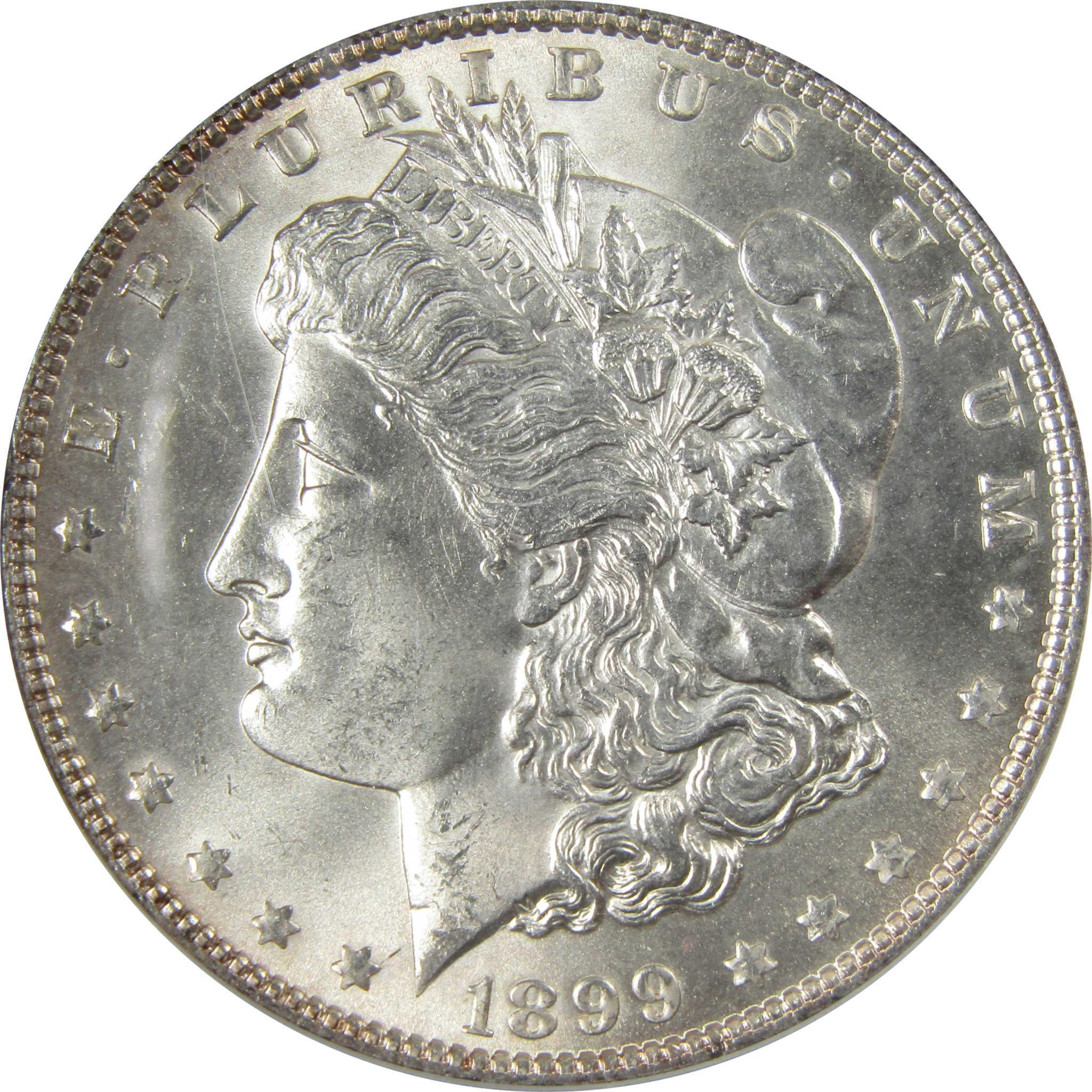 1899 Morgan Silver Dollar MS 64 ANACS Uncirculated $1 Coin SKU:I25911 - Morgan coin - Morgan silver dollar - Morgan silver dollar for sale - Profile Coins & Collectibles
