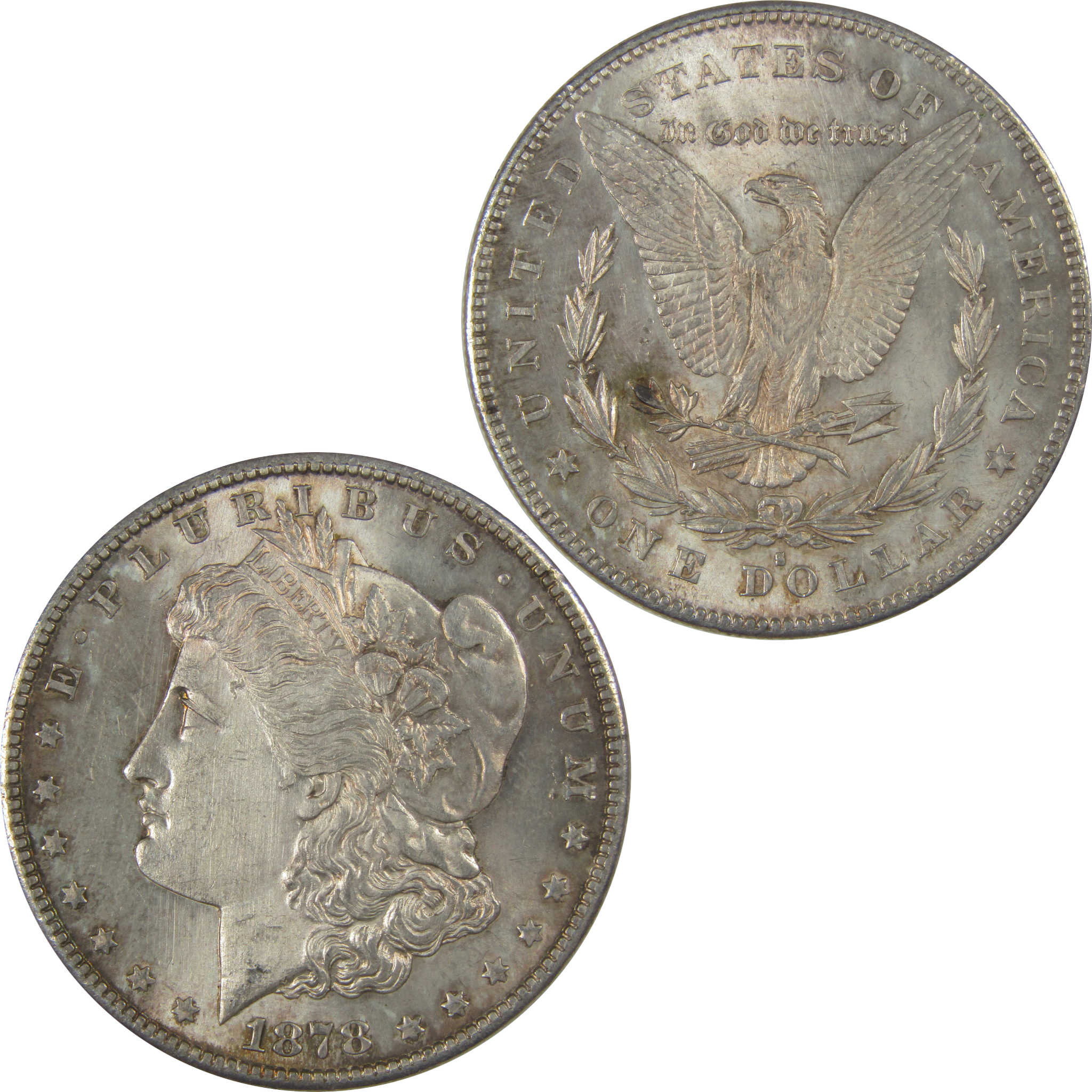 1878 S Morgan Dollar AU About Uncirculated Details Silver SKU:CPC1083 - Morgan coin - Morgan silver dollar - Morgan silver dollar for sale - Profile Coins & Collectibles