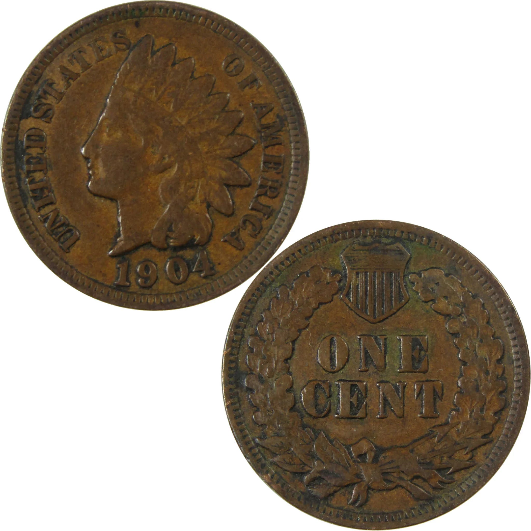 1904 Indian Head Cent XF EF Extremely Fine Penny 1c Coin SKU:I26955