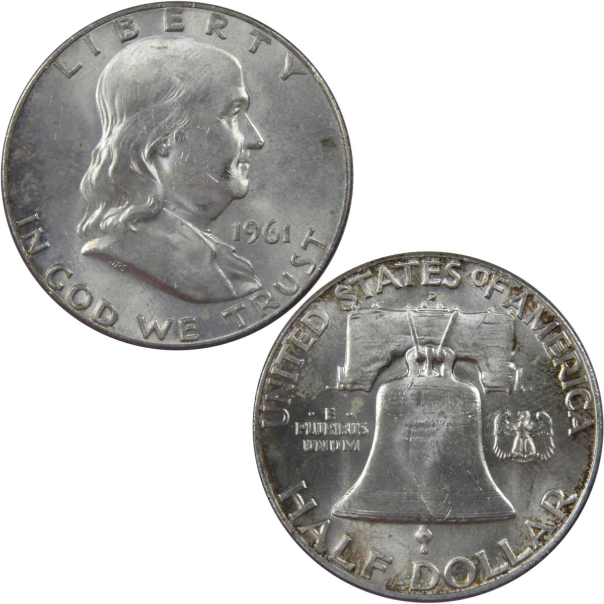 1961 D Franklin Silver Half Dollar Uncirculated Mint State 50c Coin