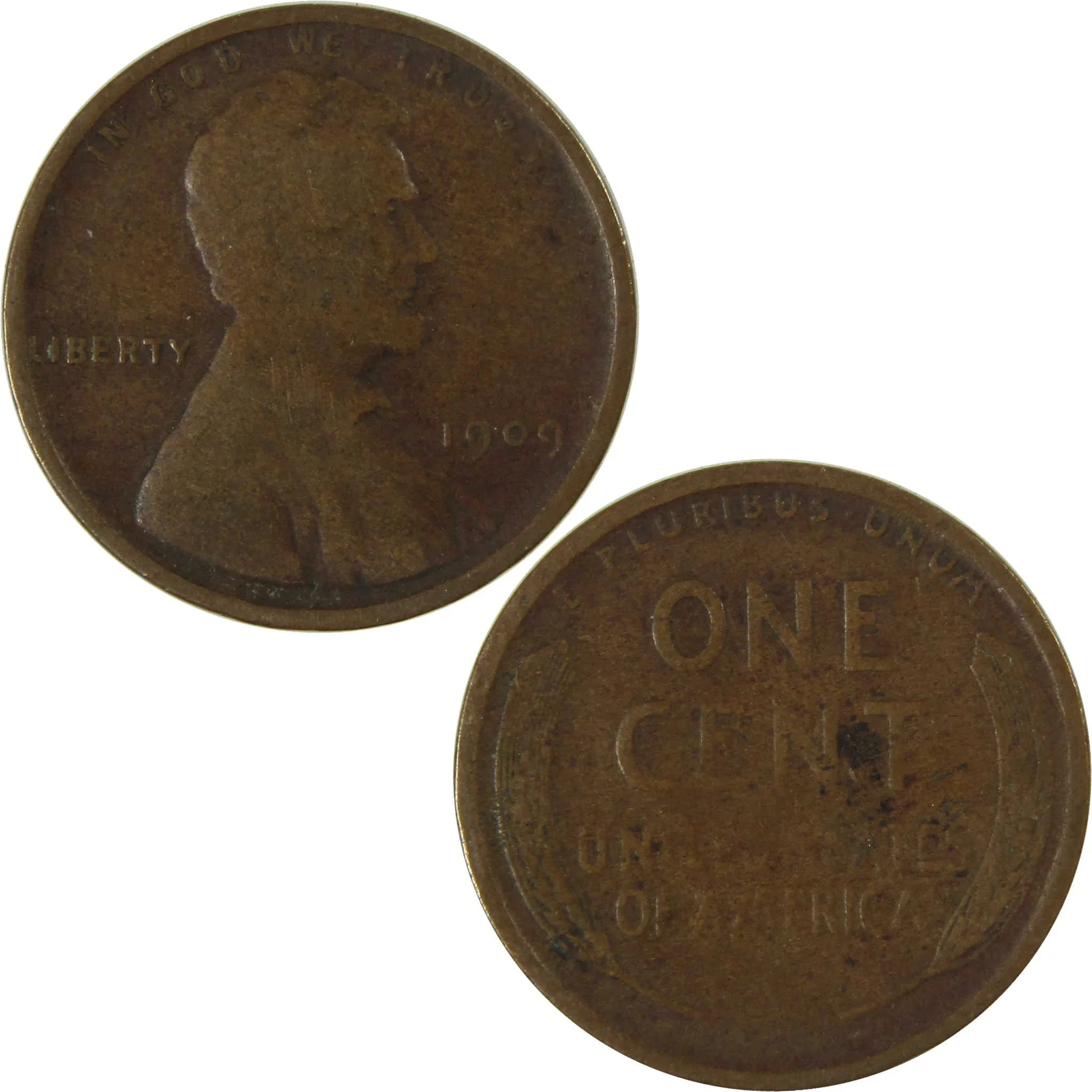 1909 Lincoln Wheat Cent F Fine Penny 1c Coin Collectible SKU:I26755
