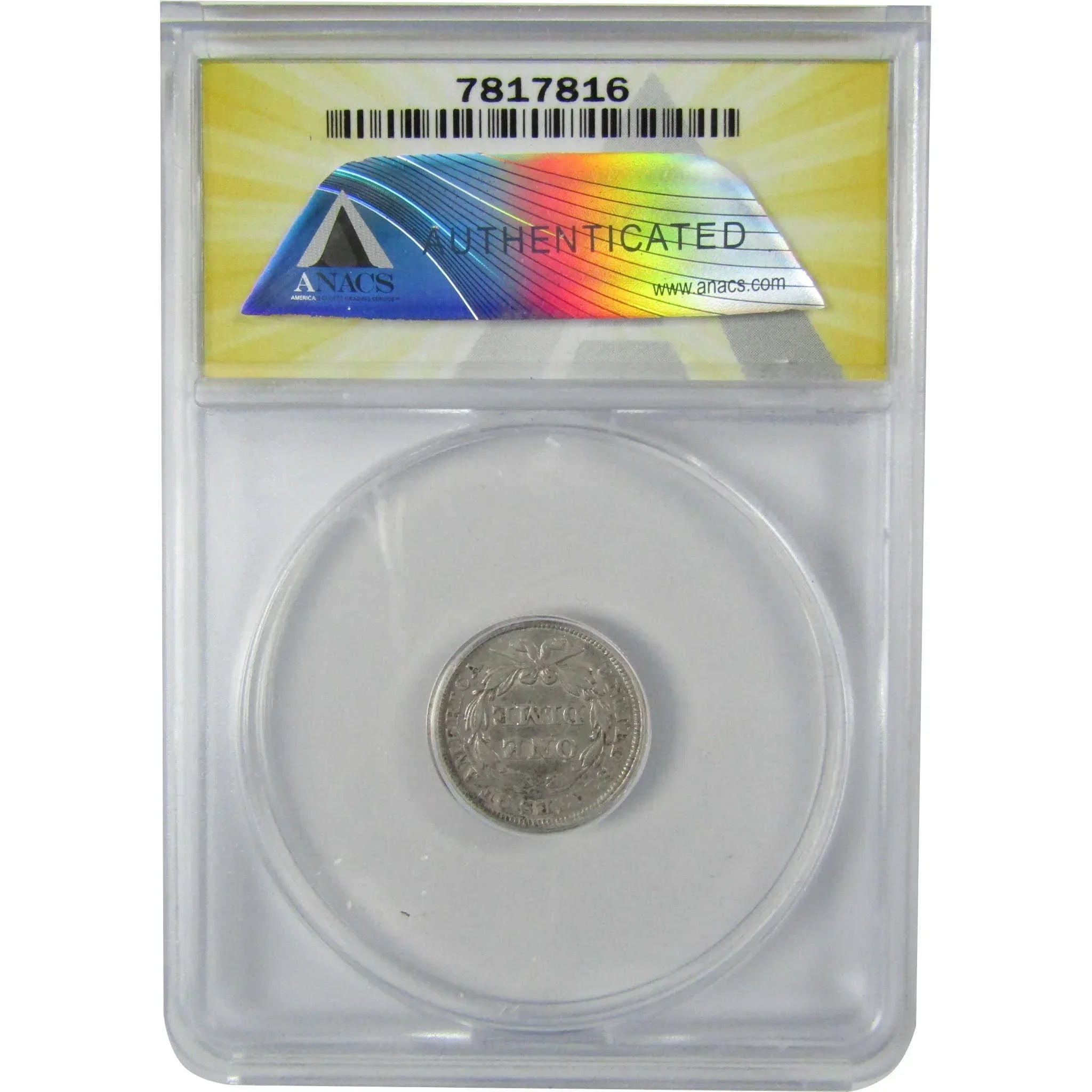1857 Seated Liberty Silver Dime AU 50 ANACS 10c Coin SKU:CP806