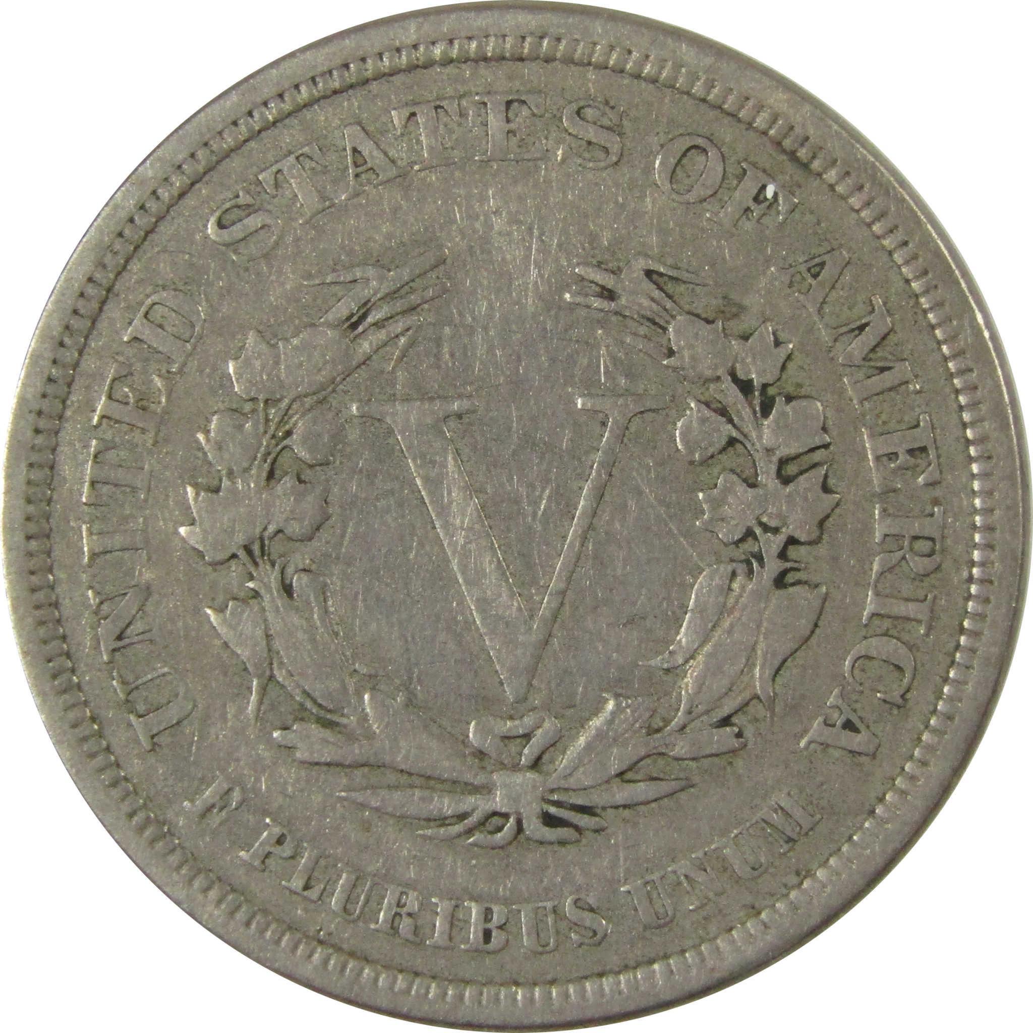 1883 No Cents Liberty Head V Nickel VF Very Fine 5c Coin SKU:I26514