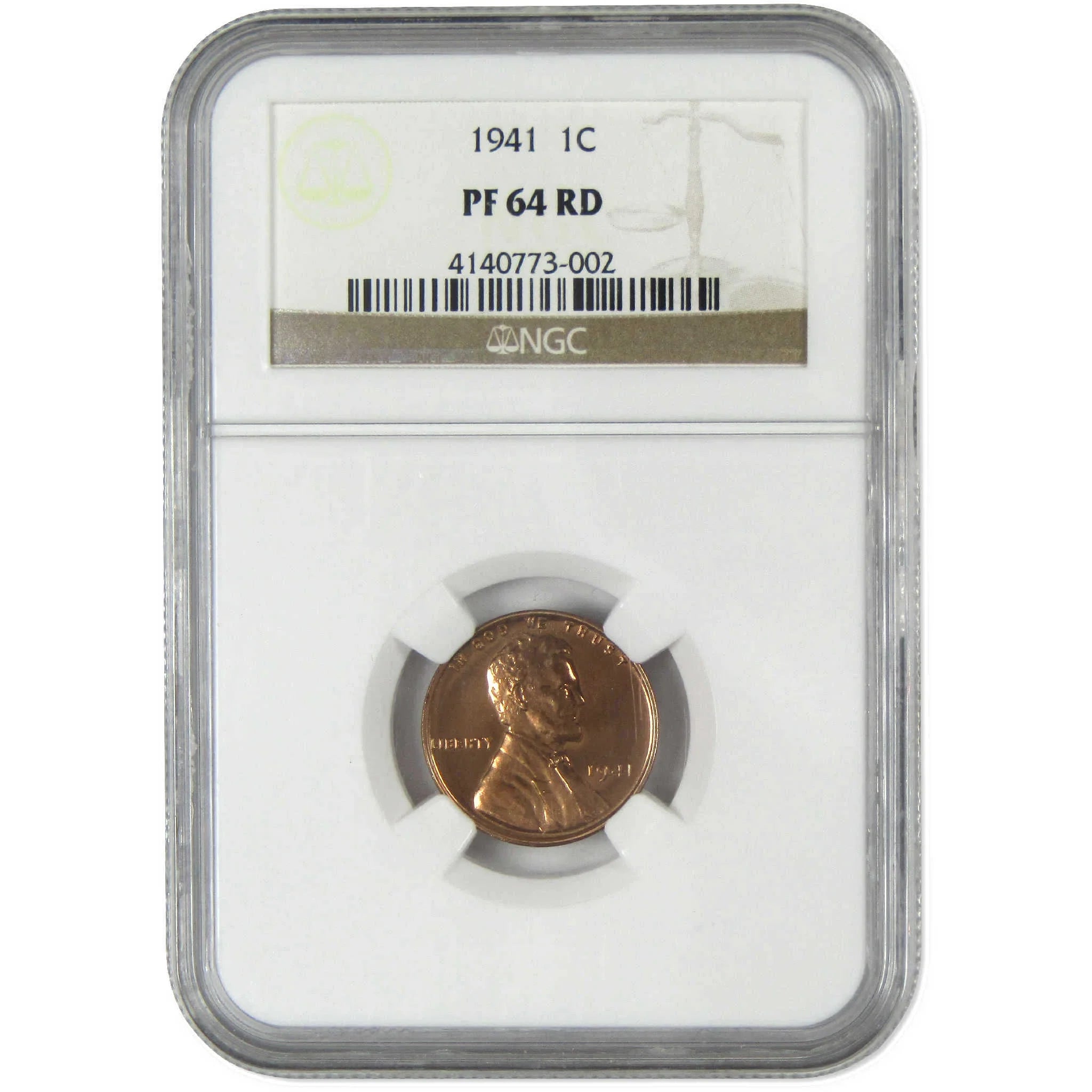1941 Lincoln Wheat Cent PF 64 RD NGC Penny Proof 1c Coin Collectible