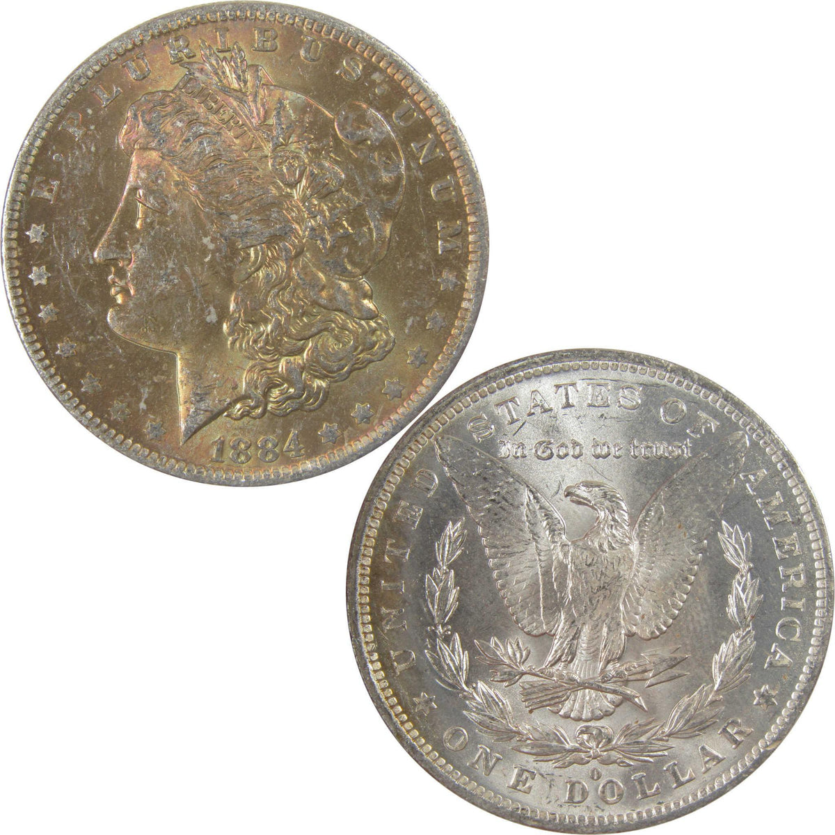 1884 O Morgan Silver Dollar BU Choice Uncirculated Toned SKU:I24196
