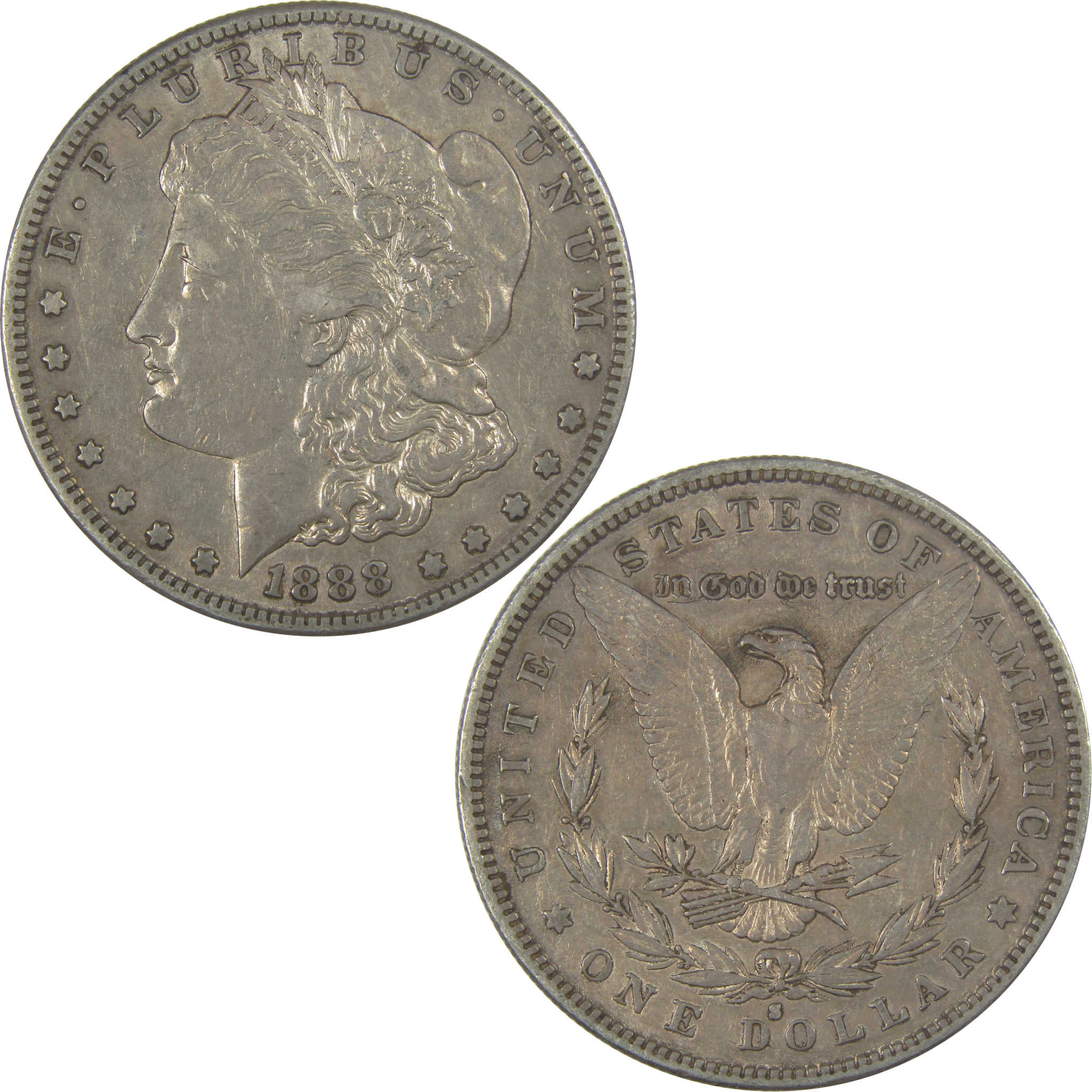 1888 S Morgan Dollar XF EF Extremely Fine Silver $1 Coin SKU:CPC1089 - Morgan coin - Morgan silver dollar - Morgan silver dollar for sale - Profile Coins & Collectibles