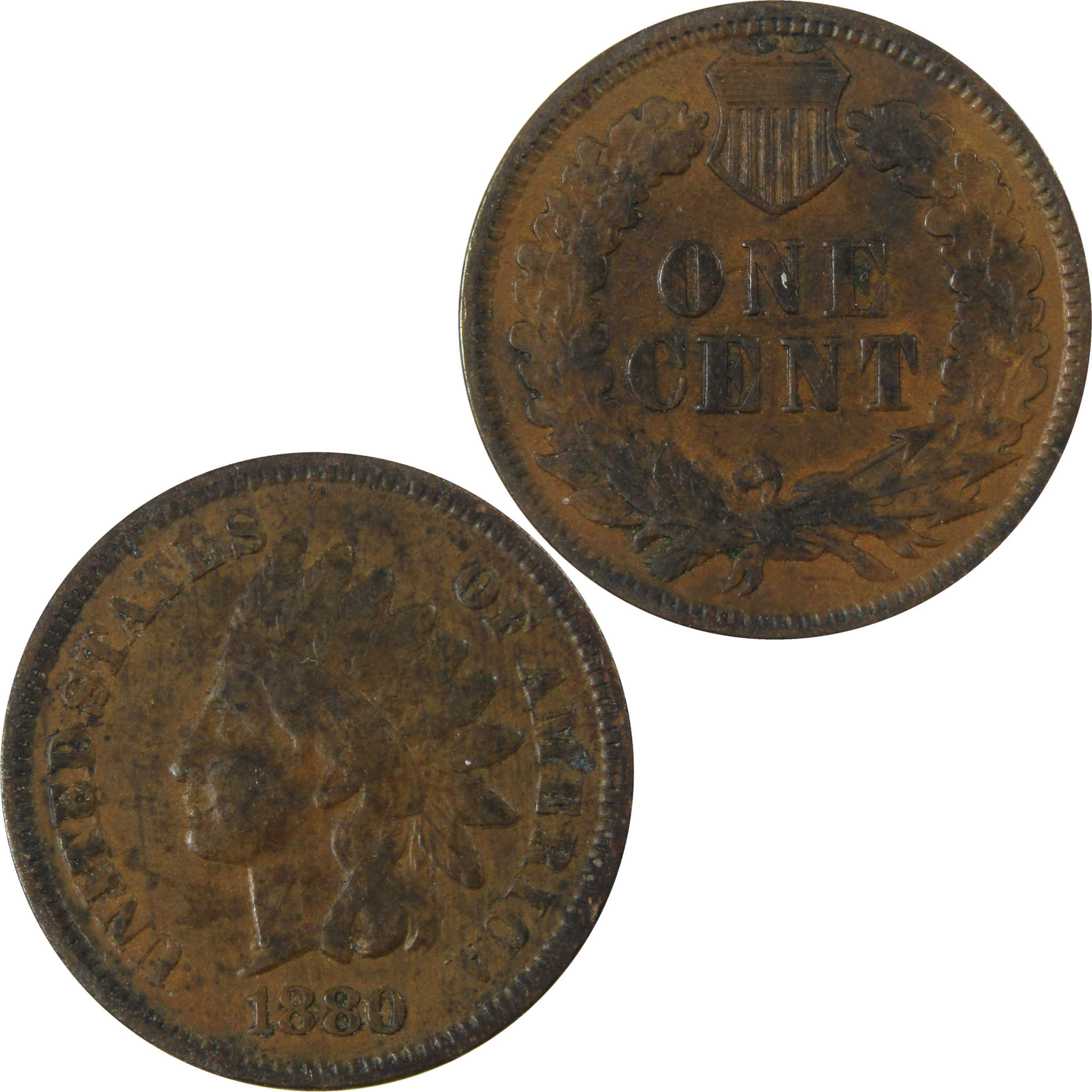 1880 Indian Head Cent VF Very Fine Penny 1c Coin SKU:I27016