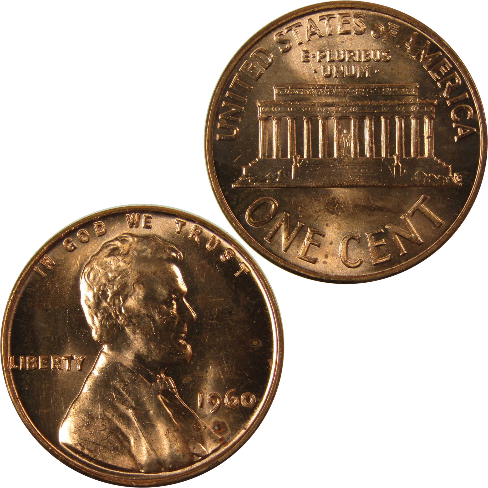 1960 Small Date Lincoln Memorial 1c Uncirculated Mint State SKU:I26590