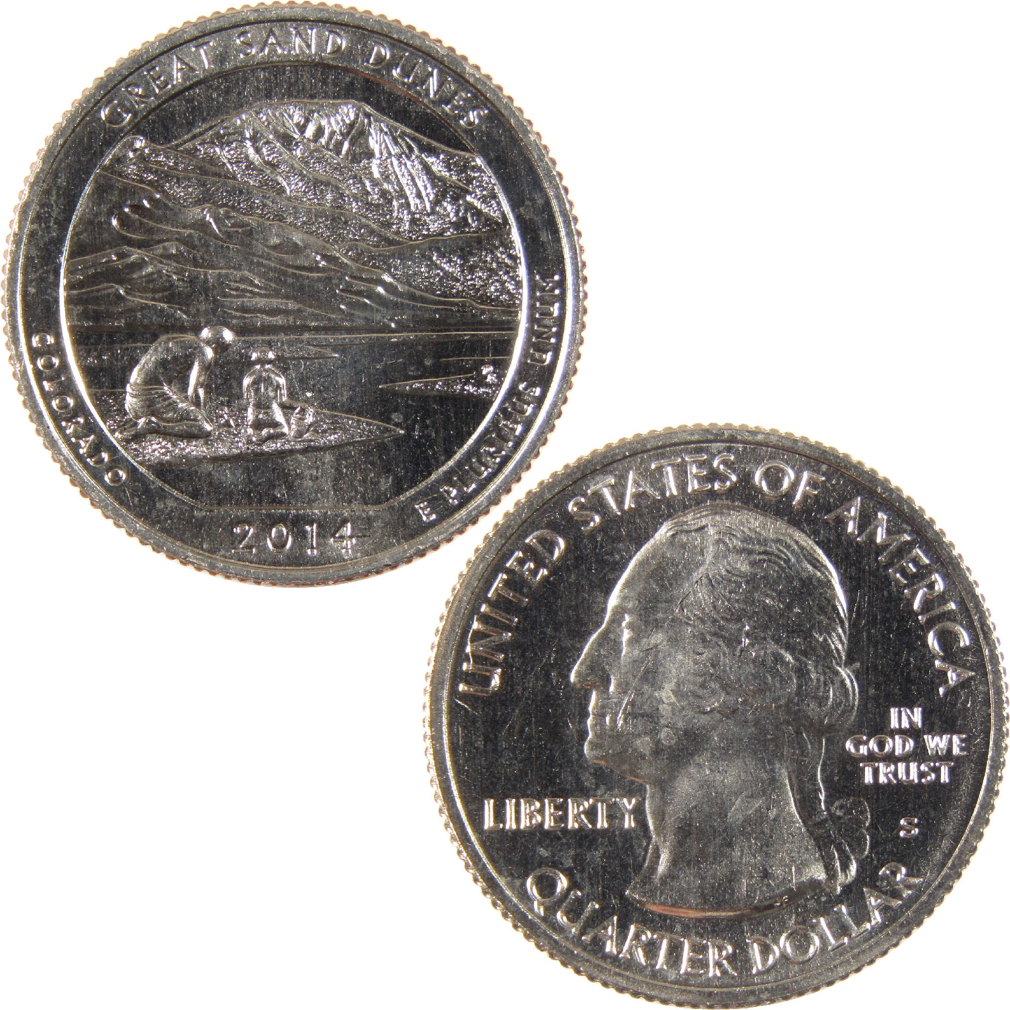 2014 S Great Sand Dunes National Park Quarter Uncirculated Clad 25c