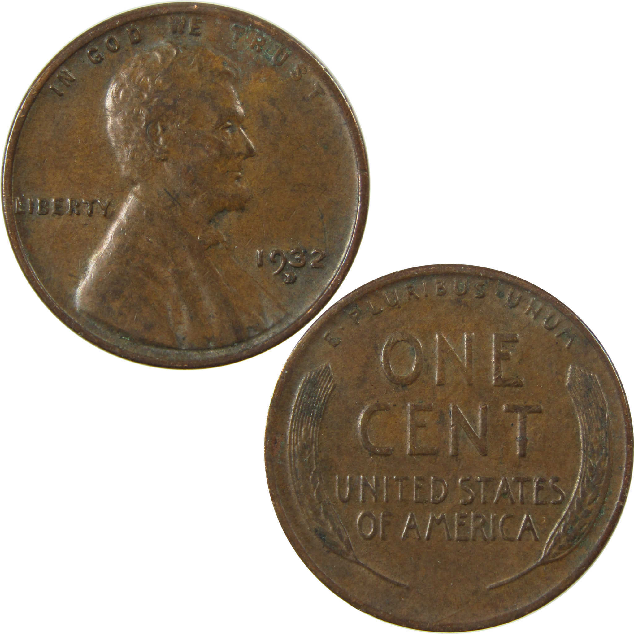 1932 D Lincoln Wheat Cent XF EF Extremely Fine Penny SKU:I26818