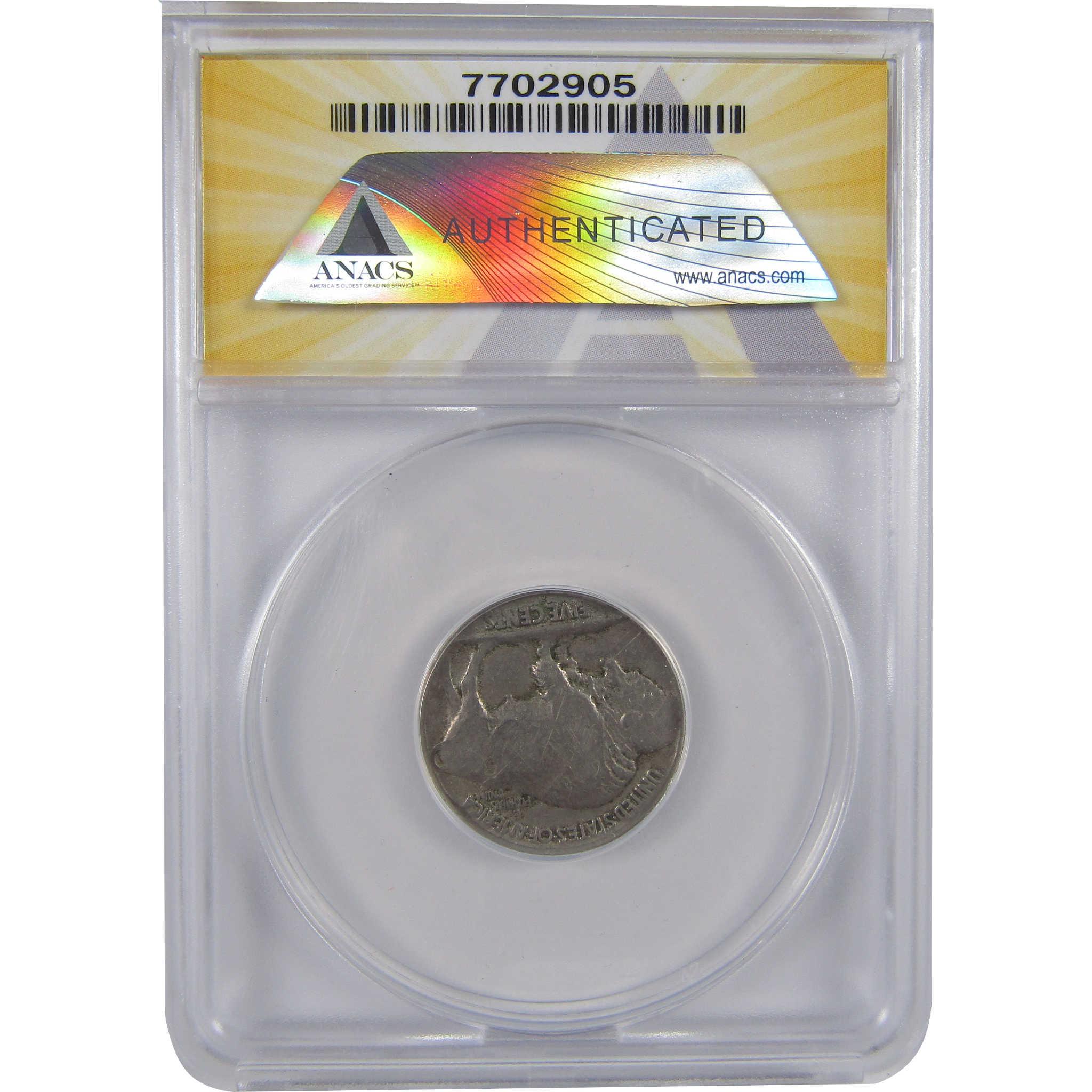 1914 S Indian Head Buffalo Nickel VG 10 ANACS 5c Coin SKU:I18422