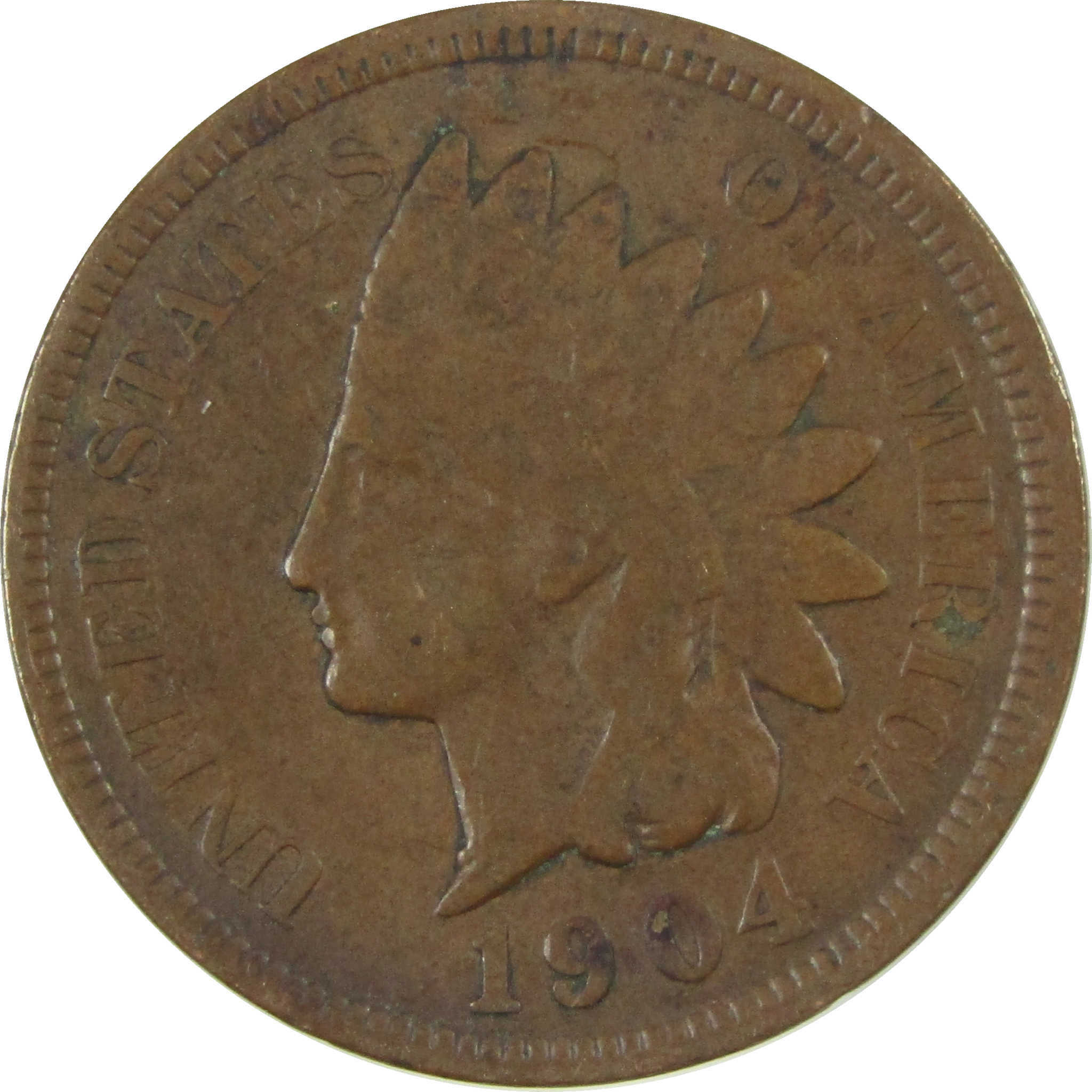 1904 Indian Head Cent G Good Penny 1c Coin SKU:I27059