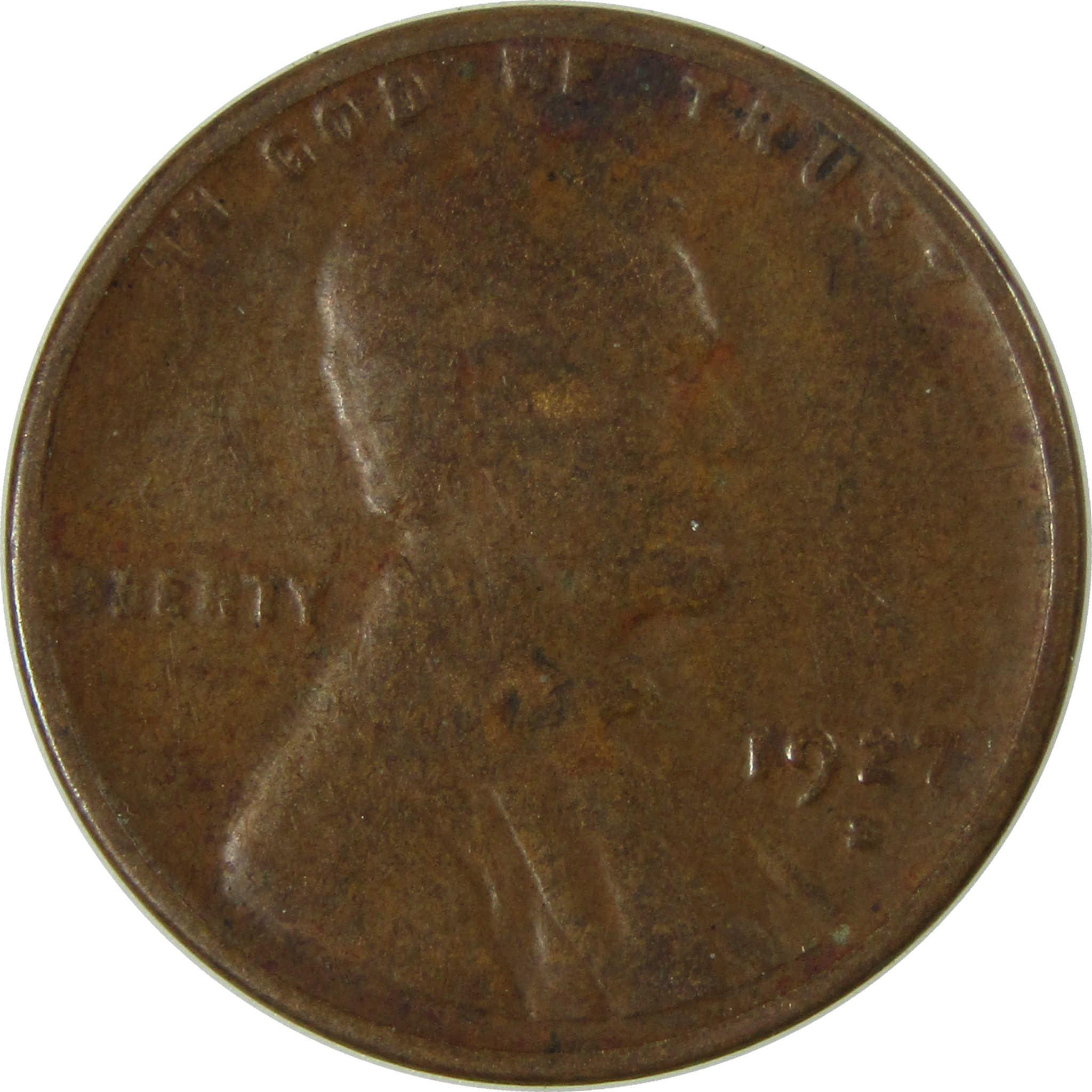 1927 S Lincoln Wheat Cent F Fine Penny 1c Coin Collectible SKU:I26682