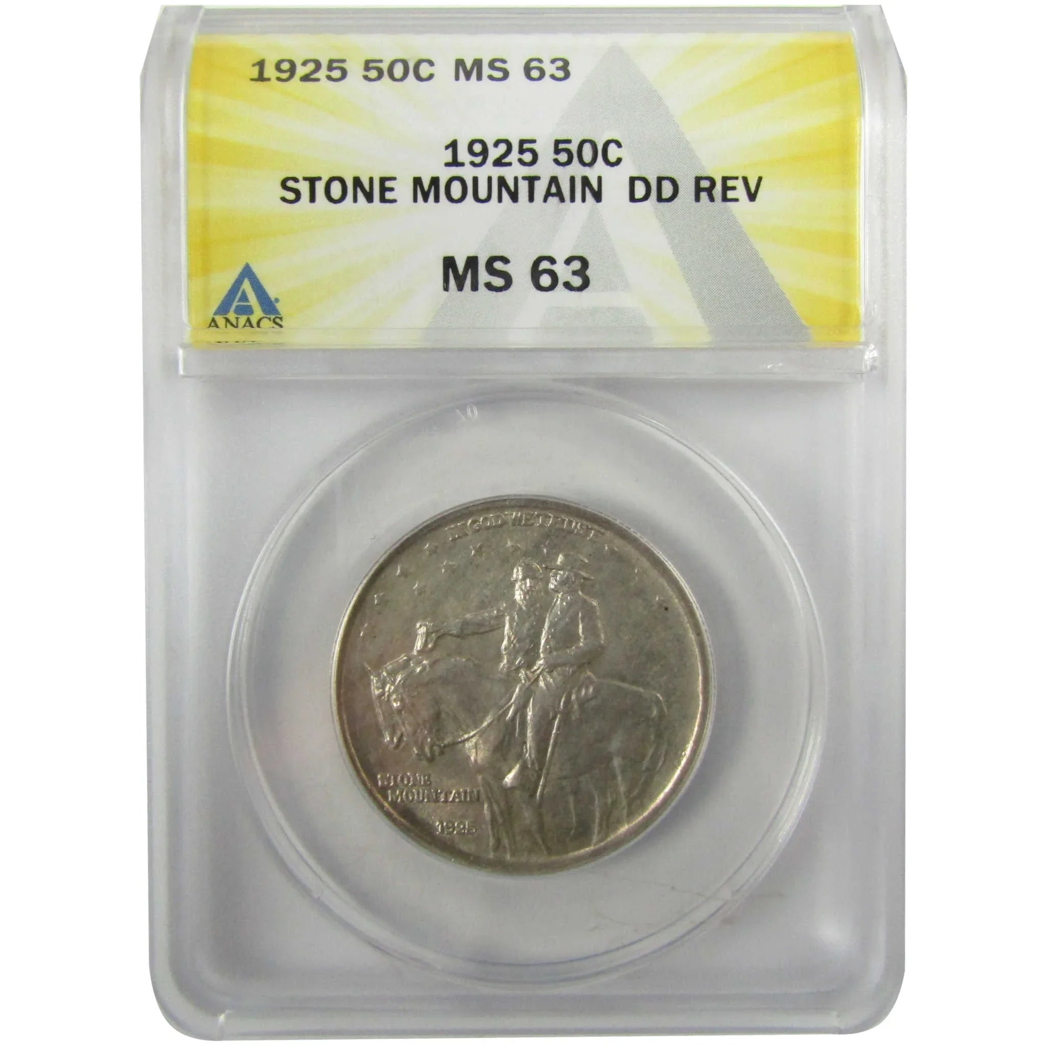 1925 Stone Mountain Memorial DDR Silver 50c MS 63 ANACS SKU:I28011
