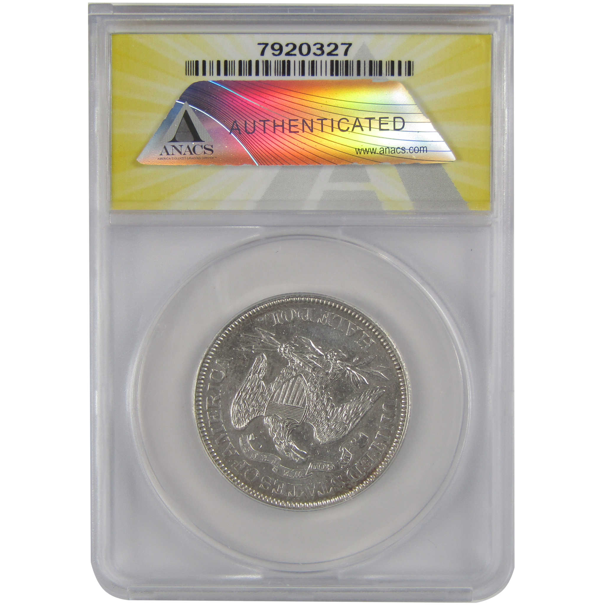 1867 Seated Liberty Half Dollar AU 58 Details ANACS Silver SKU:CP169