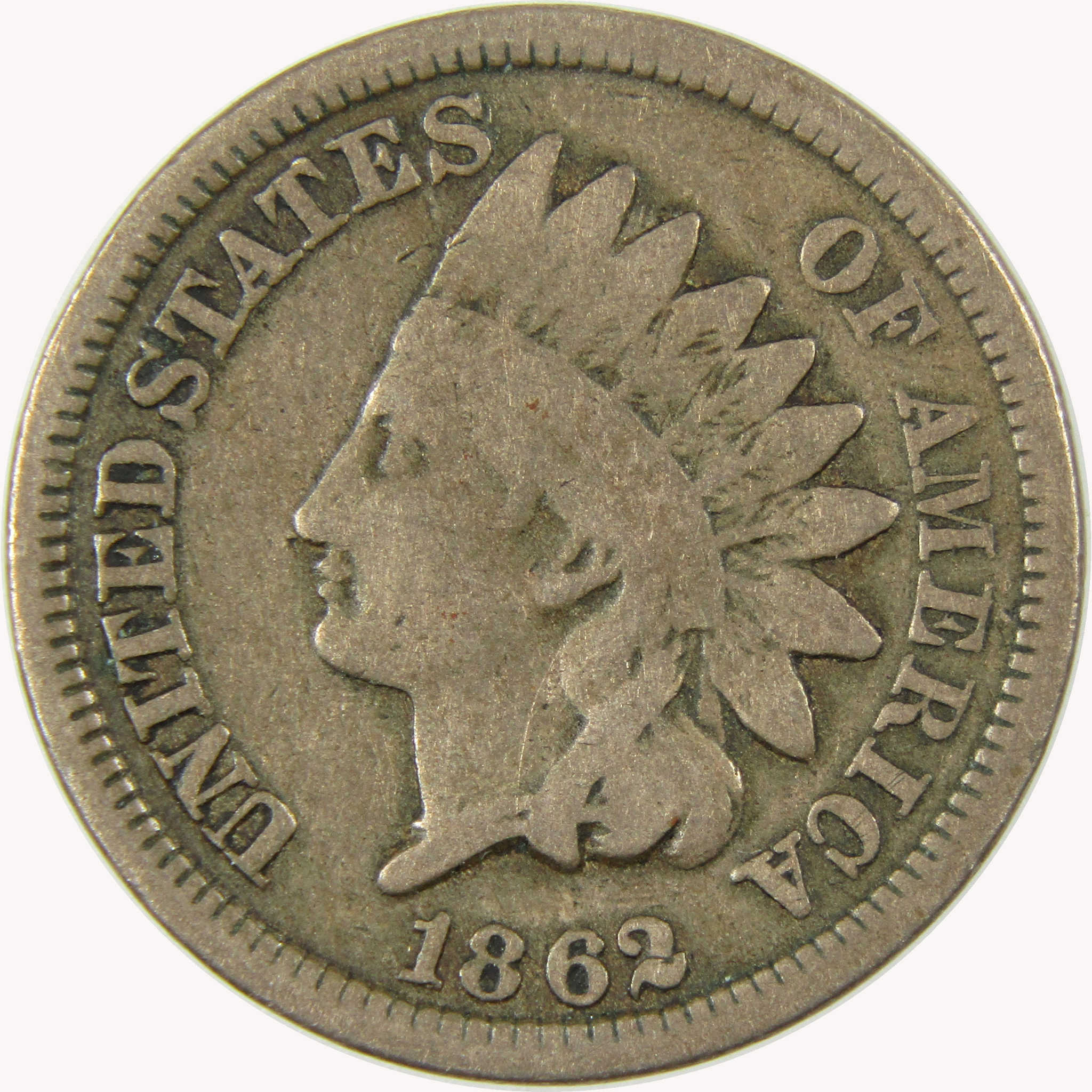 1862 Indian Head Cent G Good Penny 1c Coin SKU:CP1084