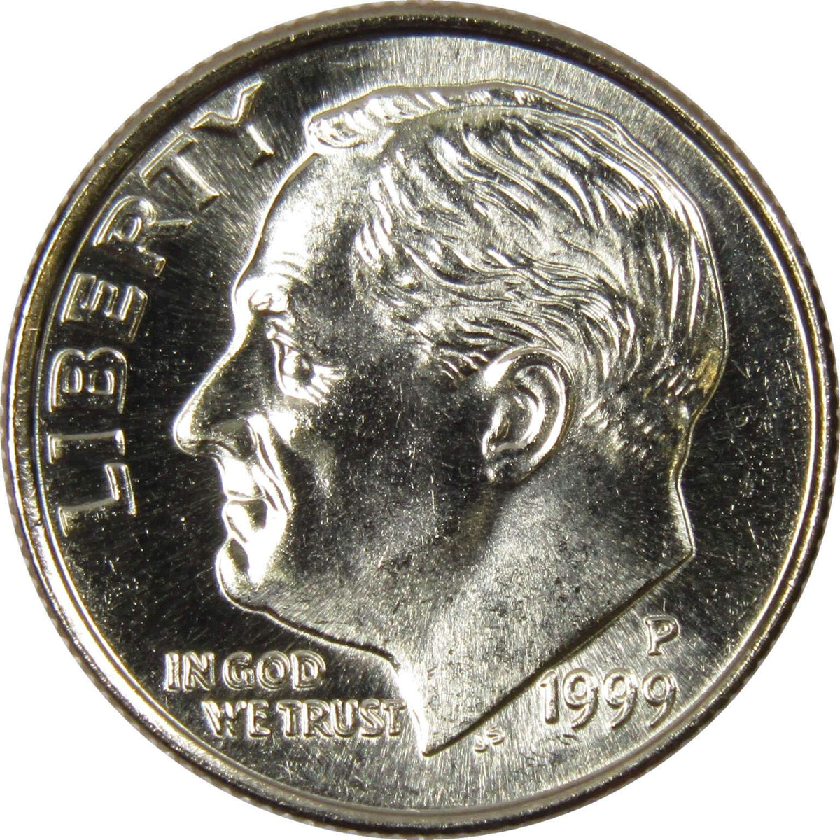 1999 P Roosevelt Dime Clad Uncirculated Mint State 10c Coin