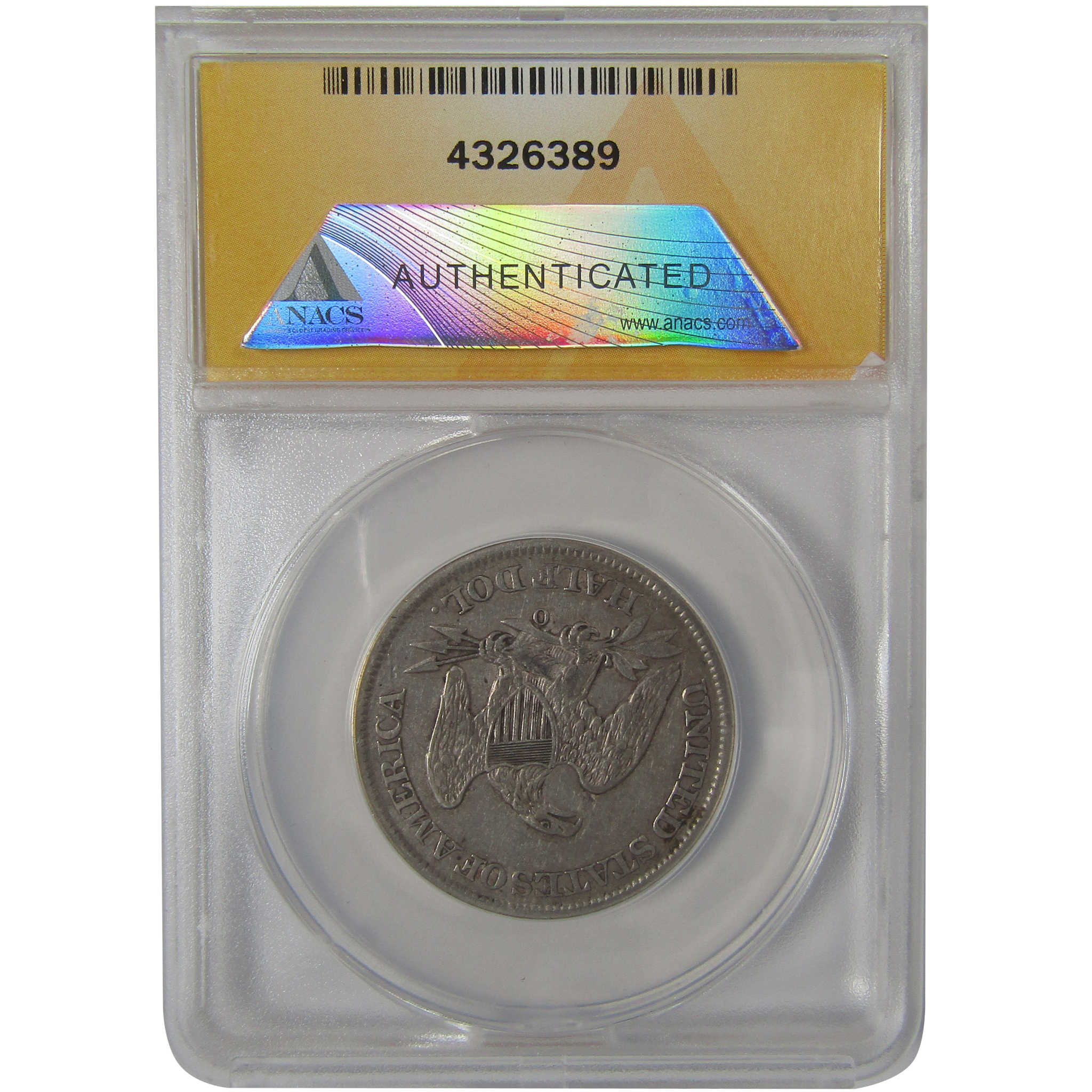 1861 O Seated Liberty Half Dollar EF 40 ANACS Silver SKU:I23650