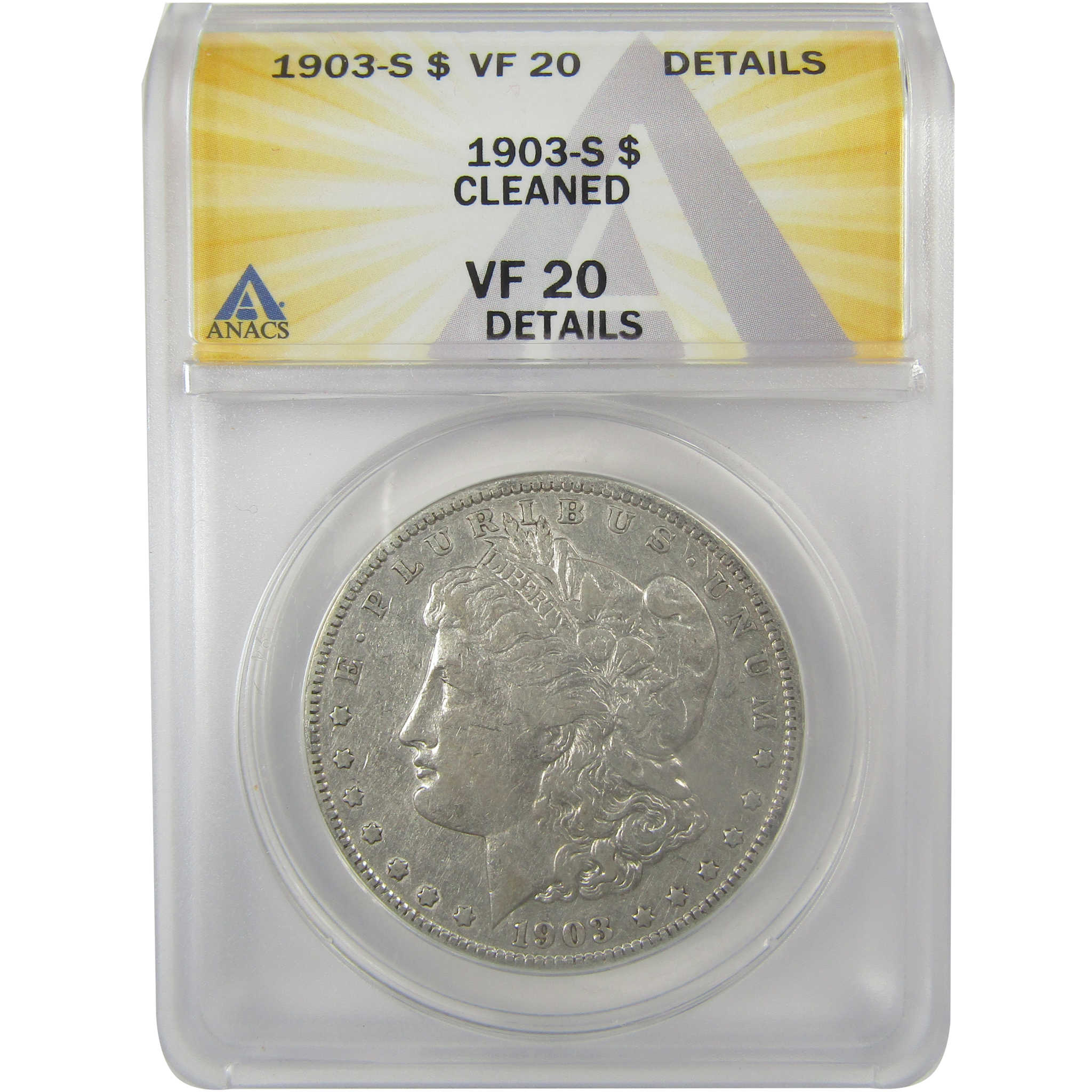 1903 S Morgan Dollar VF 20 Details ANACS Silver $1 Coin SKU:I21717 - Morgan coin - Morgan silver dollar - Morgan silver dollar for sale - Profile Coins & Collectibles
