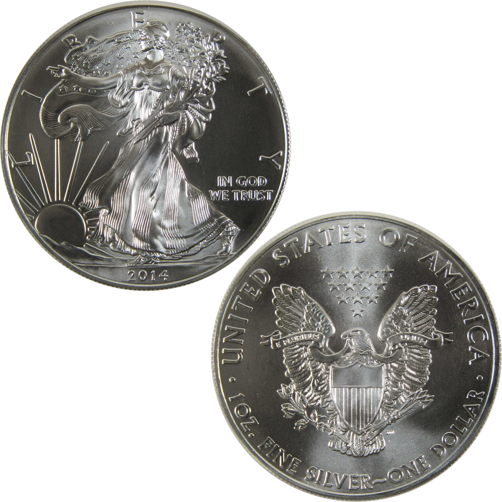 2014 American Eagle BU Uncirculated 1 oz .999 Silver Bullion $1 Coin