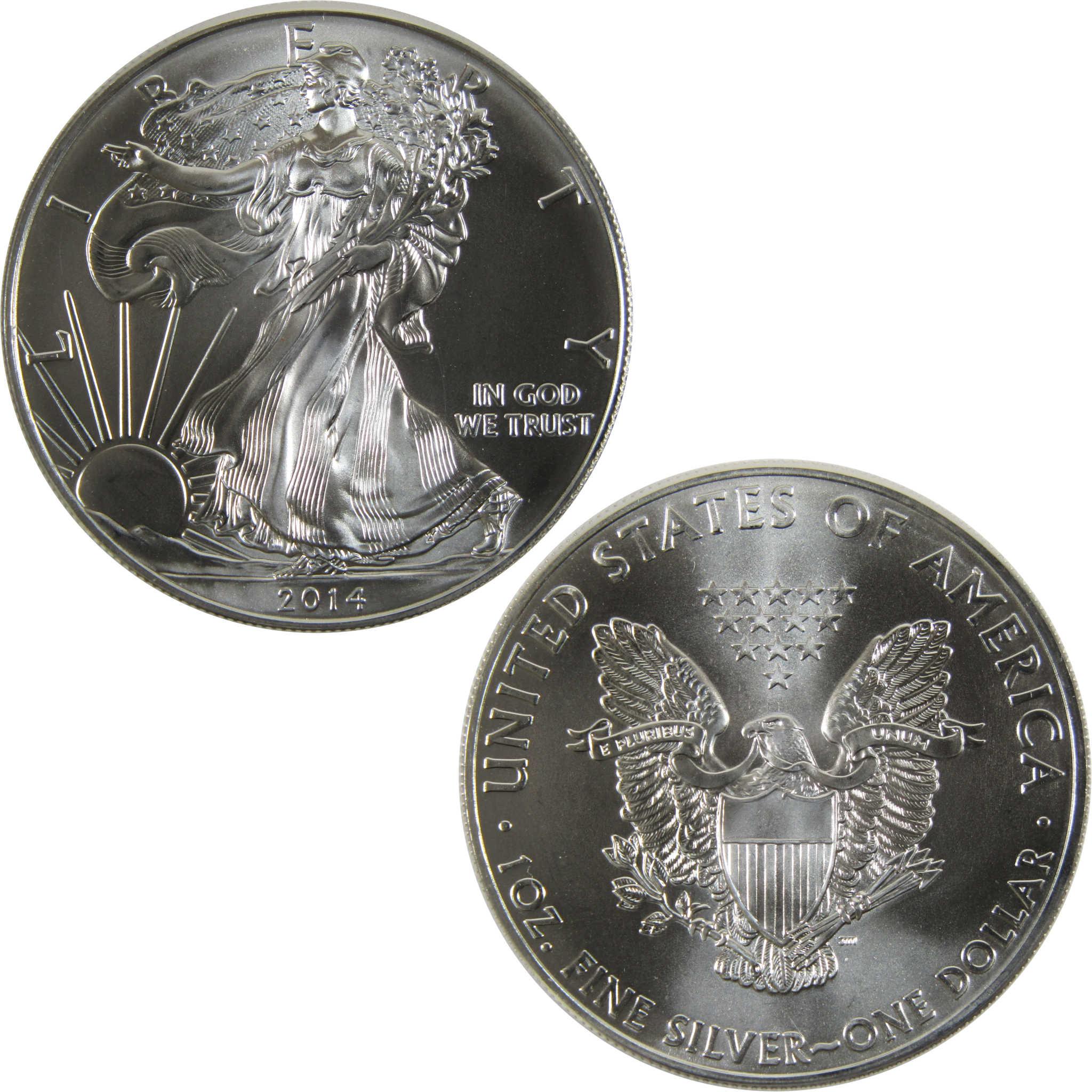 2014 American Eagle BU Uncirculated 1 oz .999 Silver Bullion $1 Coin