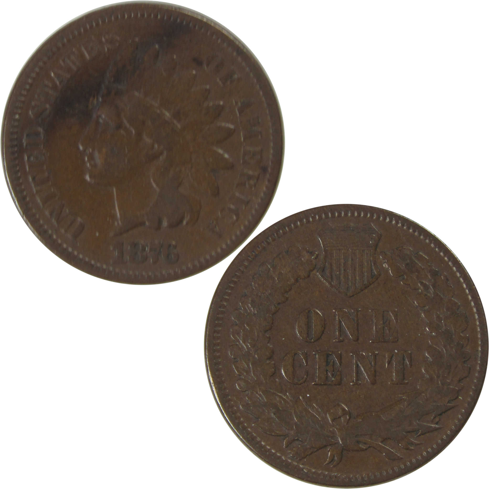 1876 Indian Head Cent VG Very Good Penny 1c Coin SKU:I23181