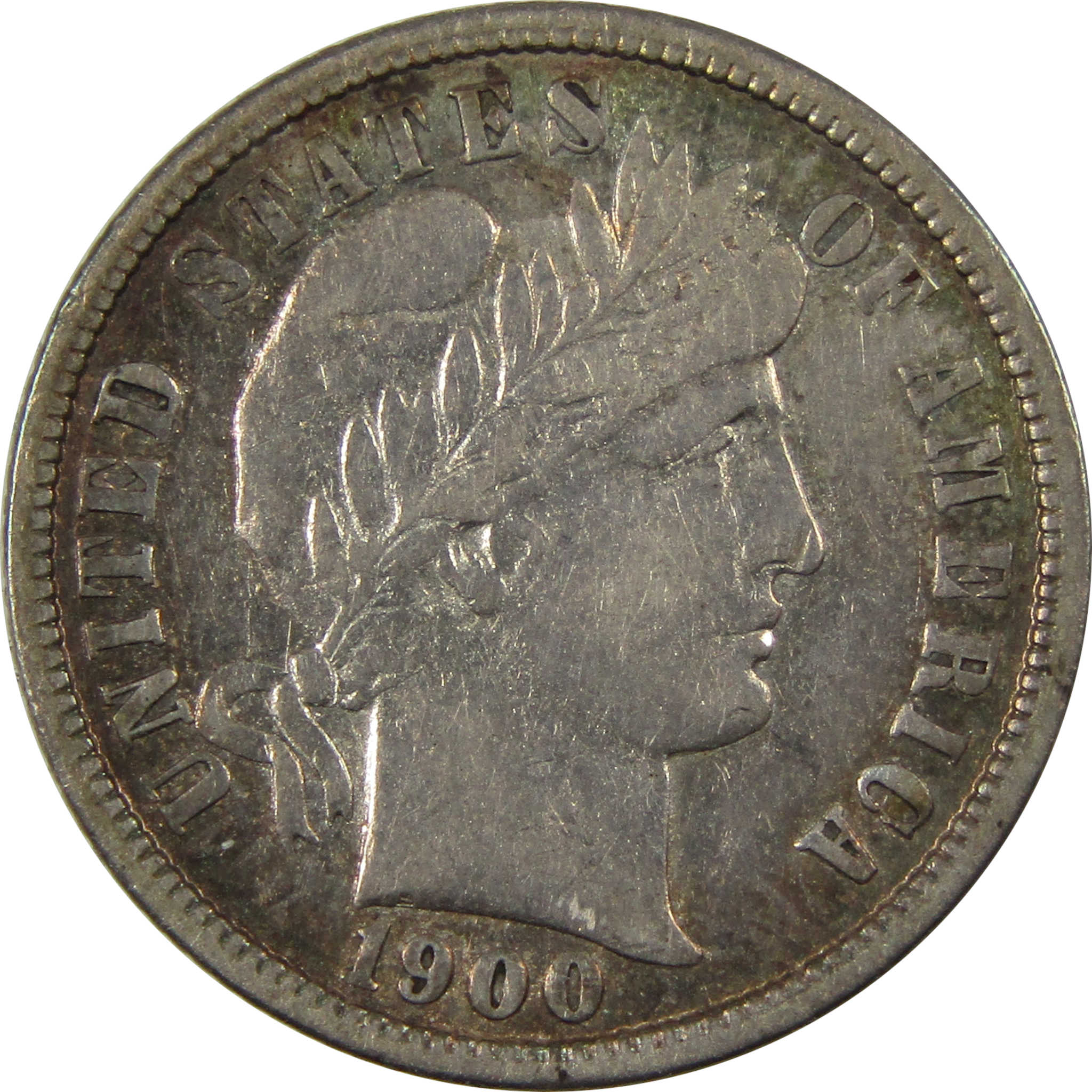 1900 Barber Silver Dime XF EF Extremely Fine Details SKU:CP1343