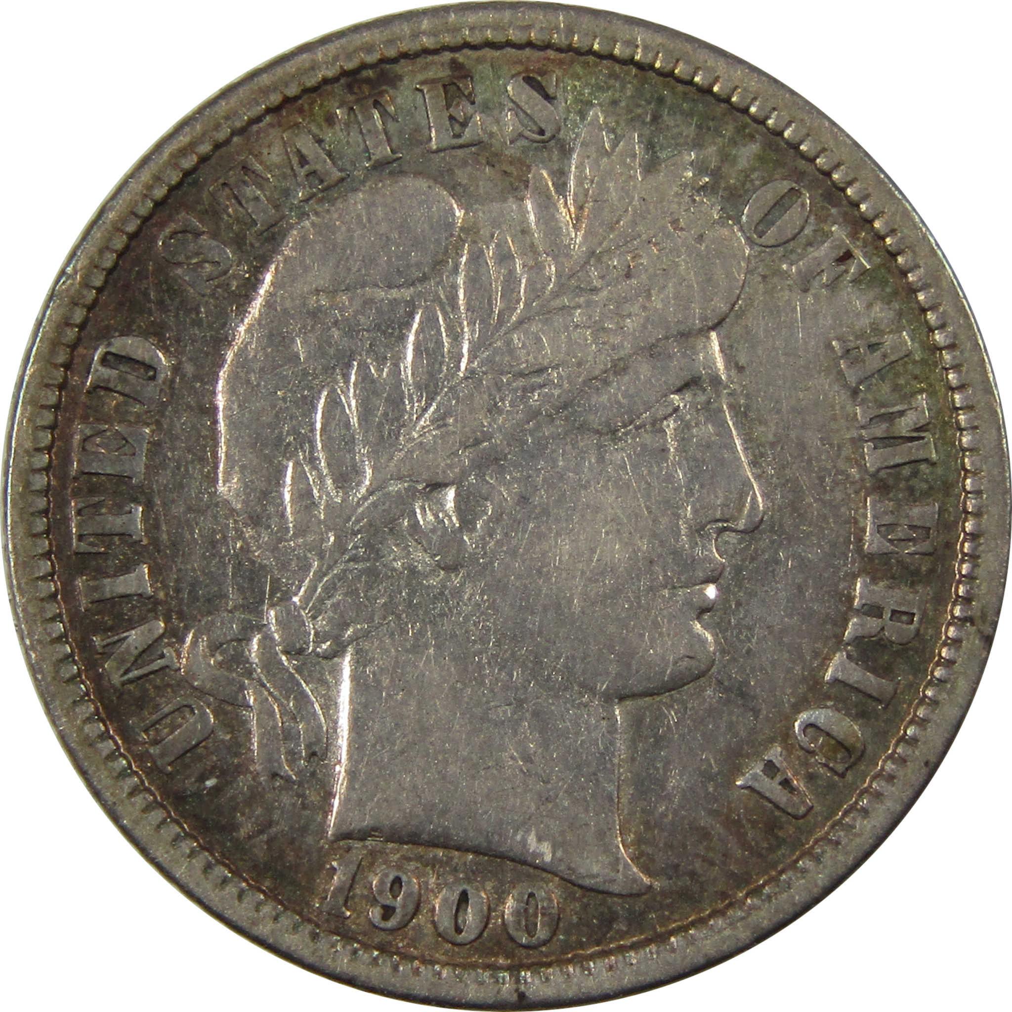1900 Barber Silver Dime XF EF Extremely Fine Details SKU:CP1343
