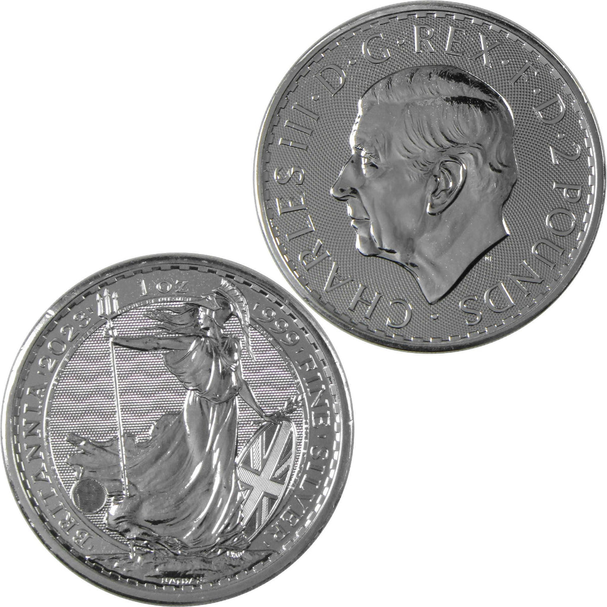 2023 United Kingdom £2 1 oz Silver Charles III Britannia Uncirculated
