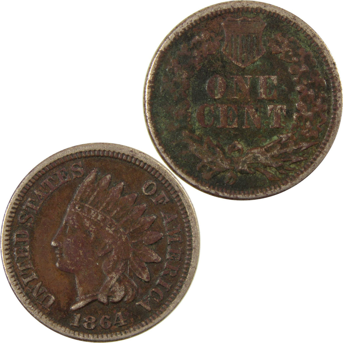 1864 Indian Head Copper-Nickel Cent VF Very Fine Details SKU:CP1148