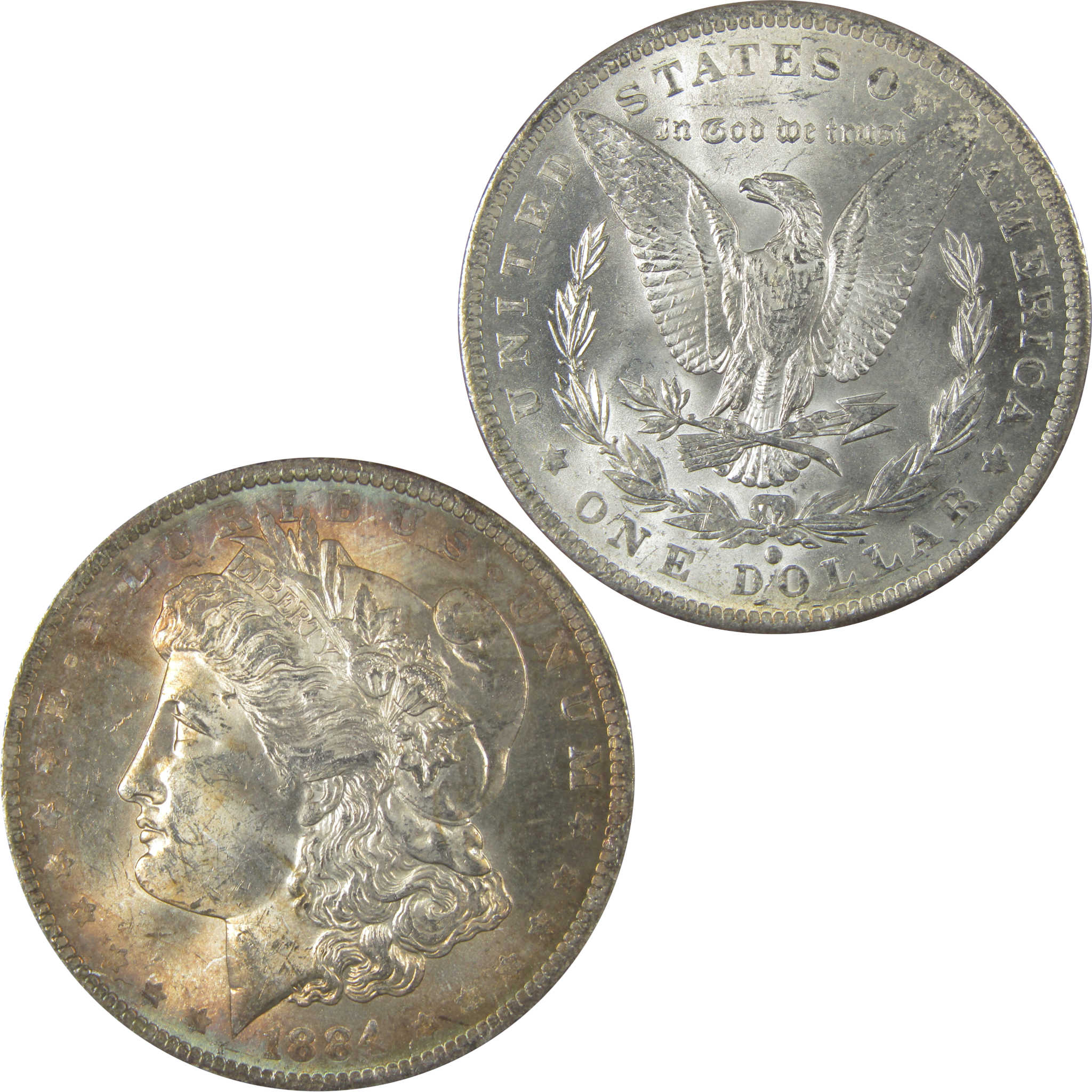 1884 O Morgan Dollar BU Choice Uncirculated Silver Toned SKU:CPC0997