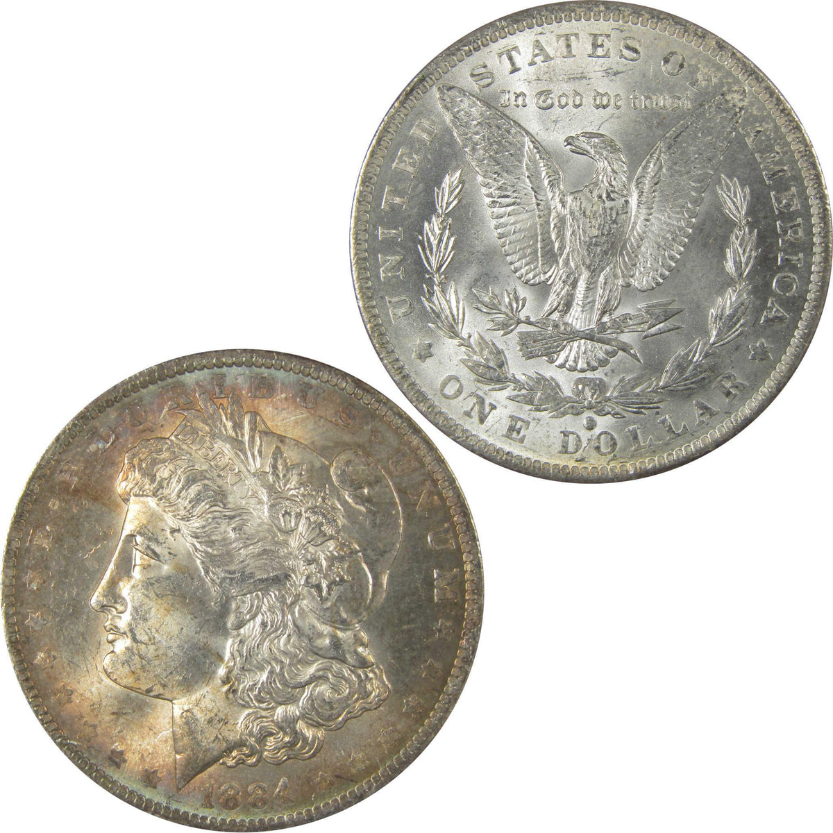 1884 O Morgan Dollar BU Choice Uncirculated Silver Toned SKU:CPC0997