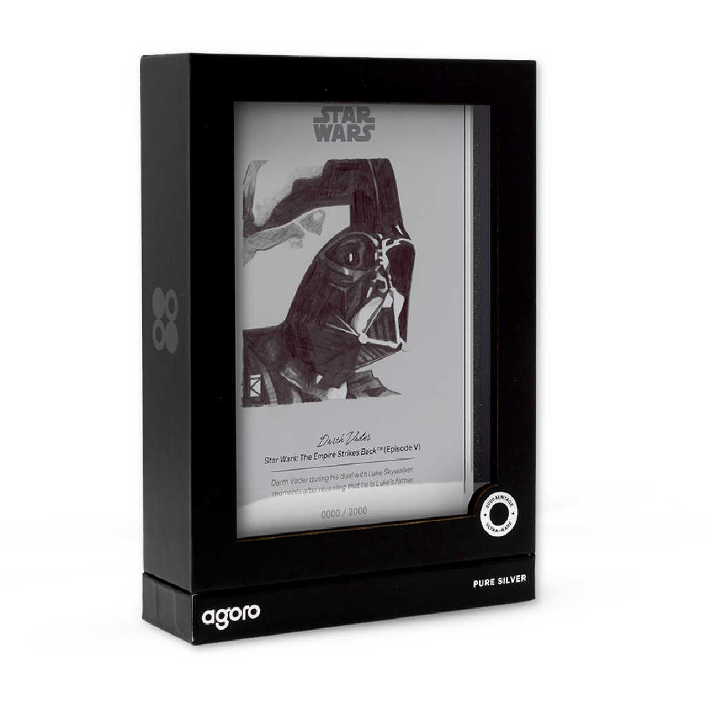 2026 Niue Star Wars Sketch Art Darth Vader Silver Foil SKU:OPC262