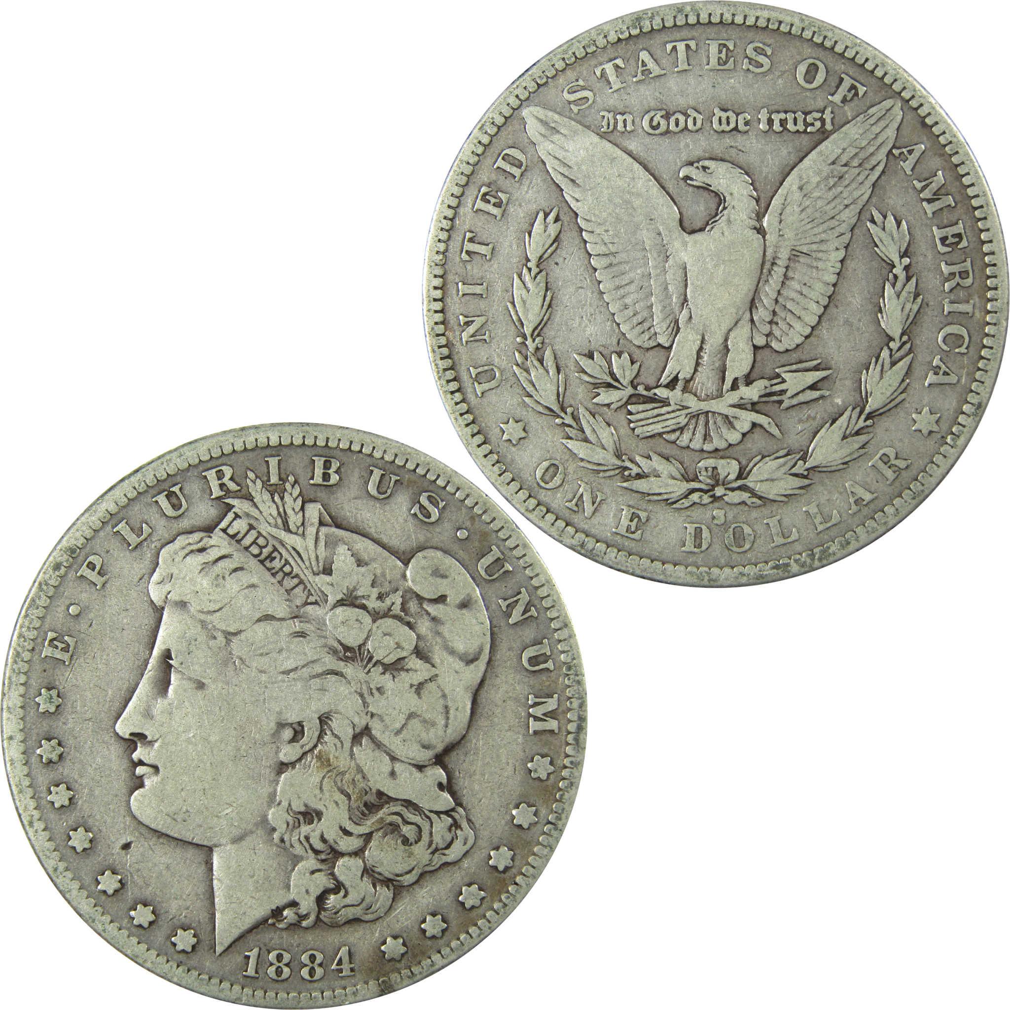 1884 S Morgan Silver Dollar F Fine $1 Coin SKU:I25356 - Morgan coin - Morgan silver dollar - Morgan silver dollar for sale - Profile Coins & Collectibles