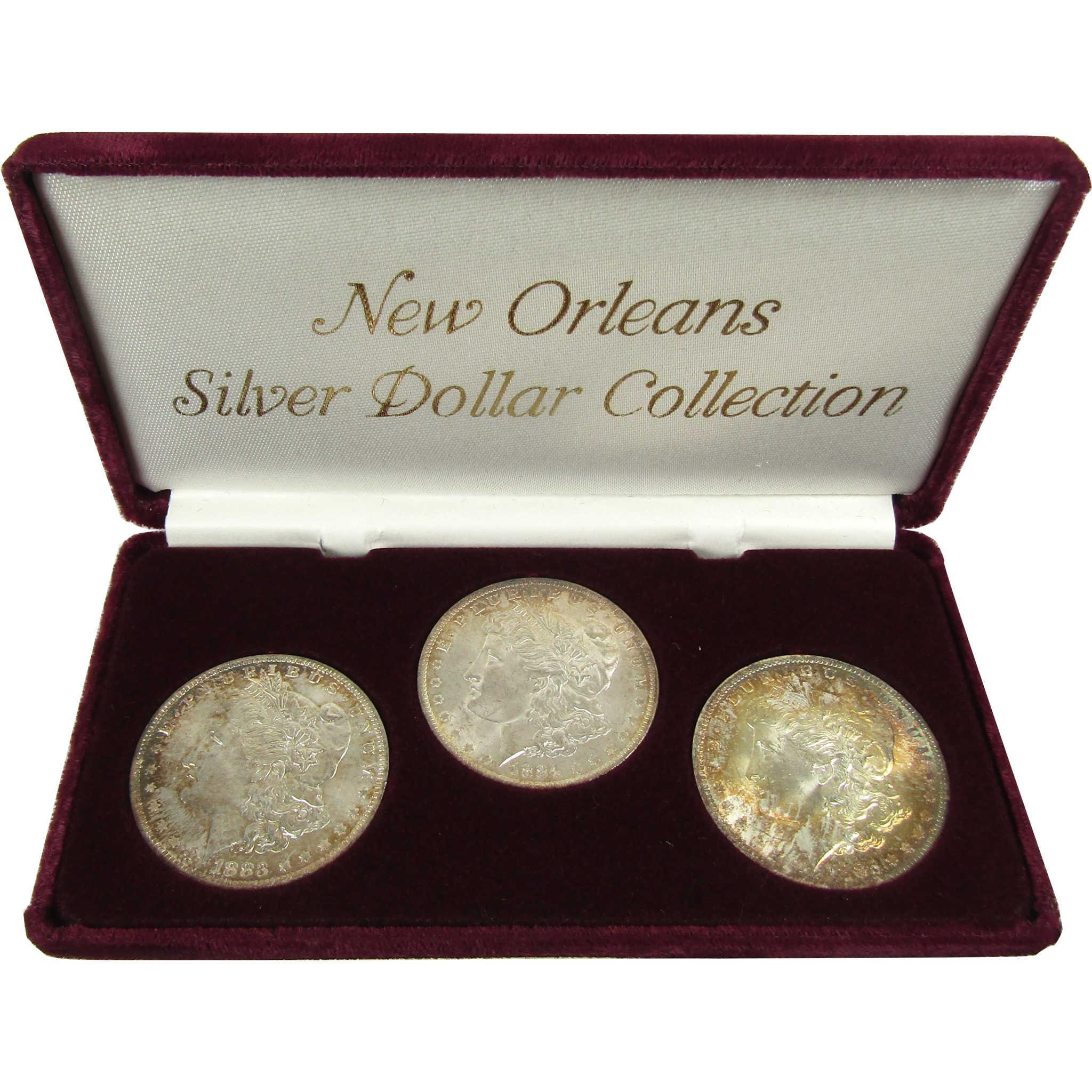 1883-1885 New Orleans Morgan Silver Dollar Set Uncirculated SKU:CP752