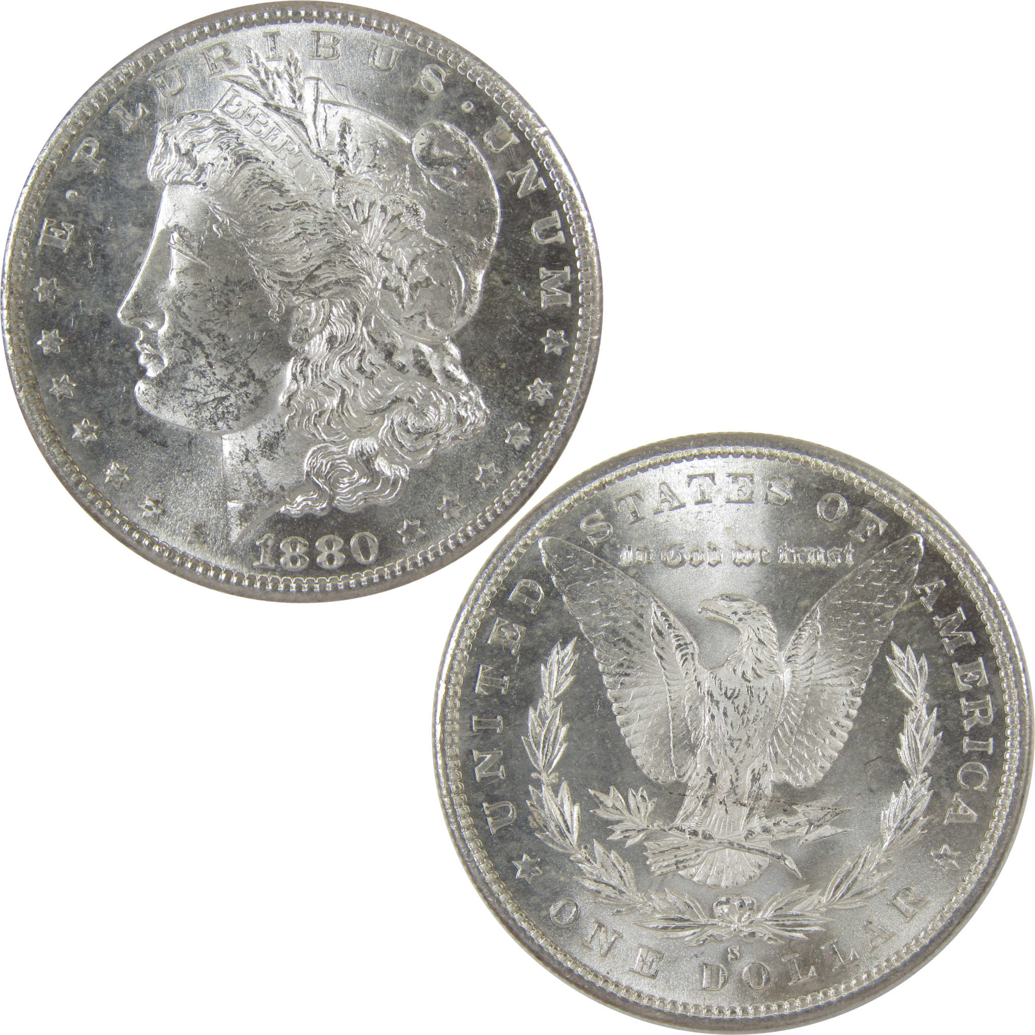 1880 S Morgan Dollar Uncirculated Silver $1 Coin SKU:I18536 - Morgan coin - Morgan silver dollar - Morgan silver dollar for sale - Profile Coins & Collectibles