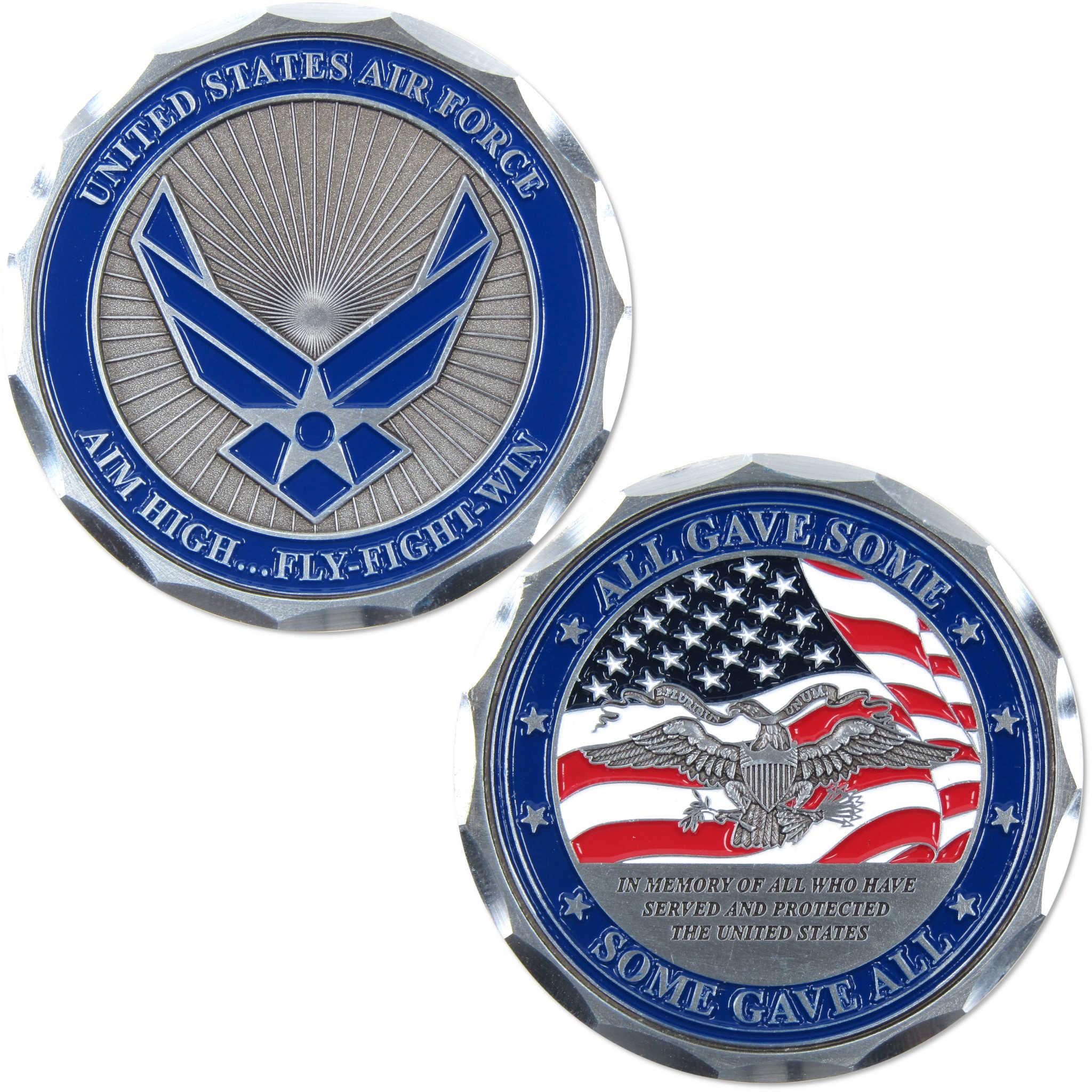 United States Air Force Challenge Coin Brass Collectible with Enameled Coloring