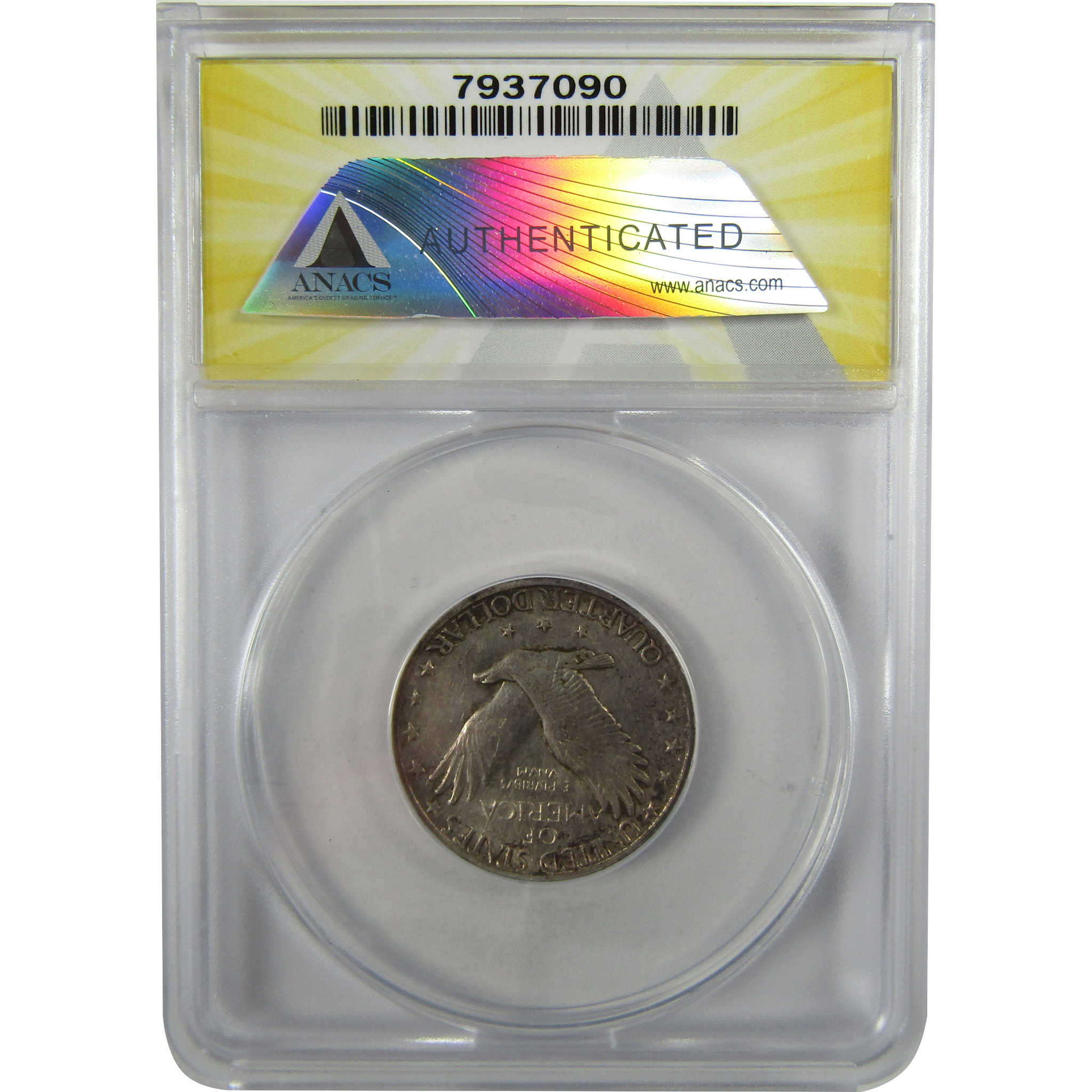 1926 S Standing Liberty Silver Quarter AU 53 Details ANACS SKU:I28034