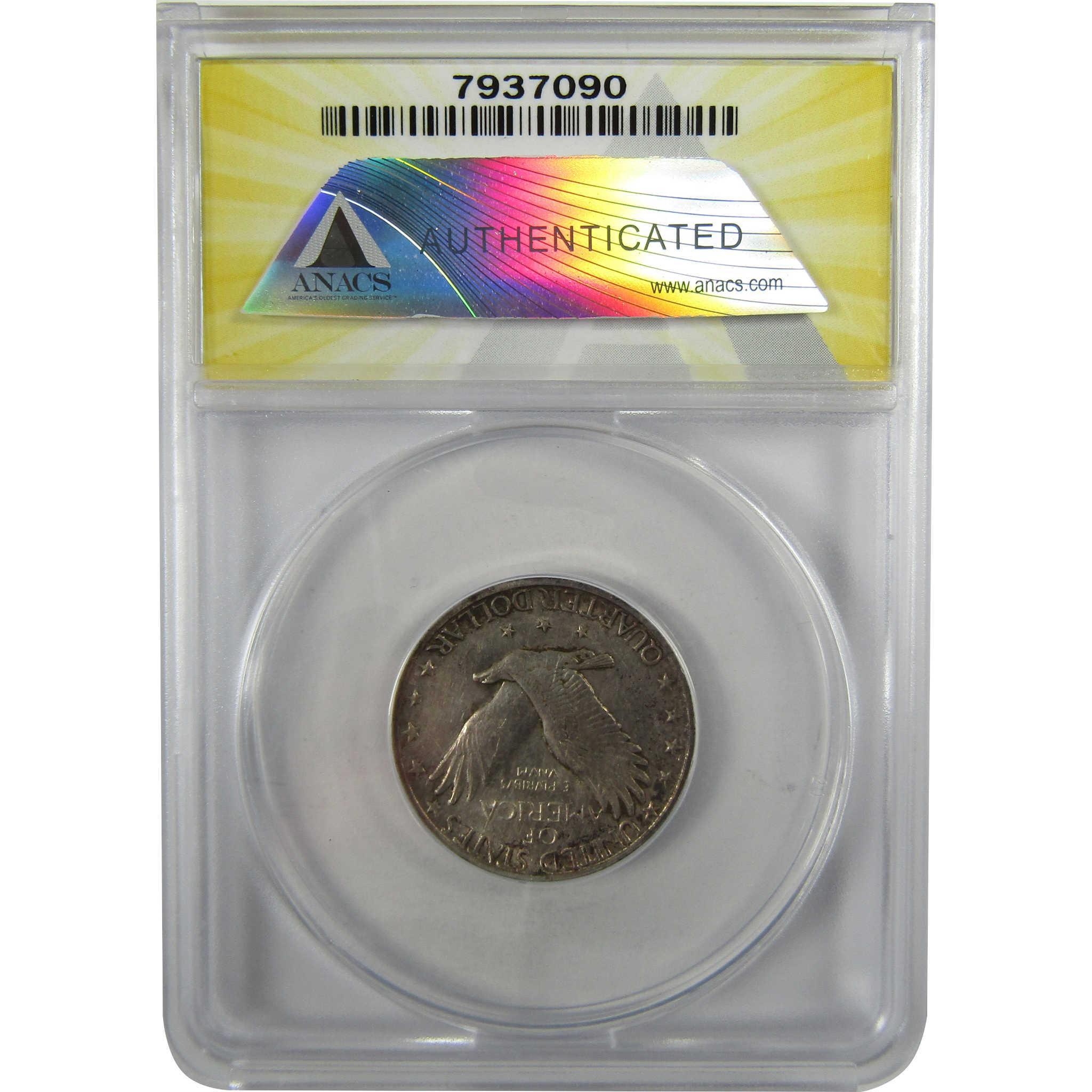 1926 S Standing Liberty Silver Quarter AU 53 Details ANACS SKU:I28034